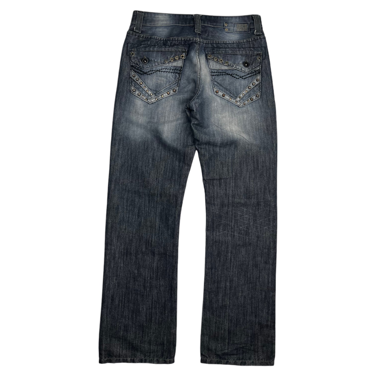 Y2K PEPE Jeans Studded Pockets Straight Denim