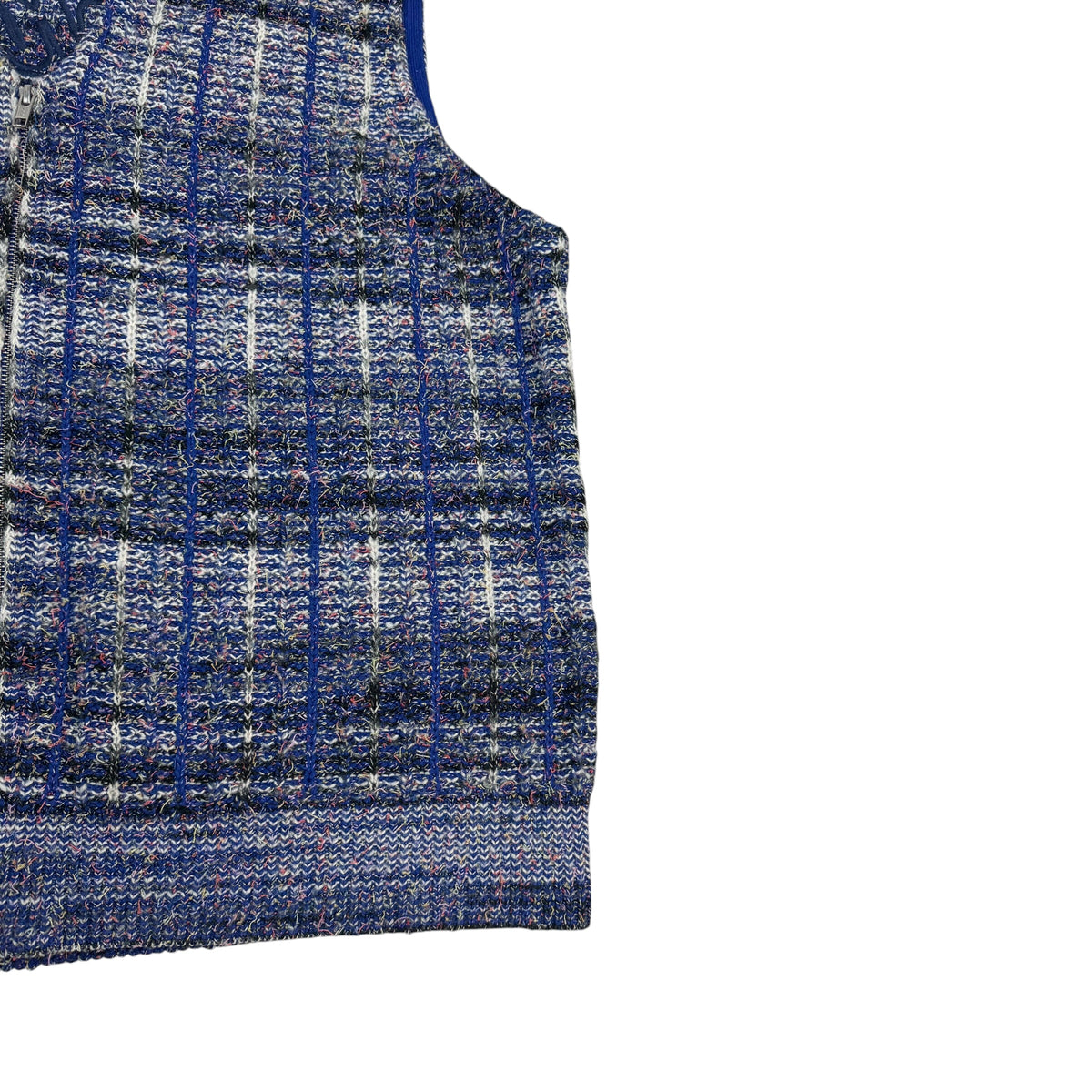 Supreme Speckled Zip Up Sweater Vest Blue