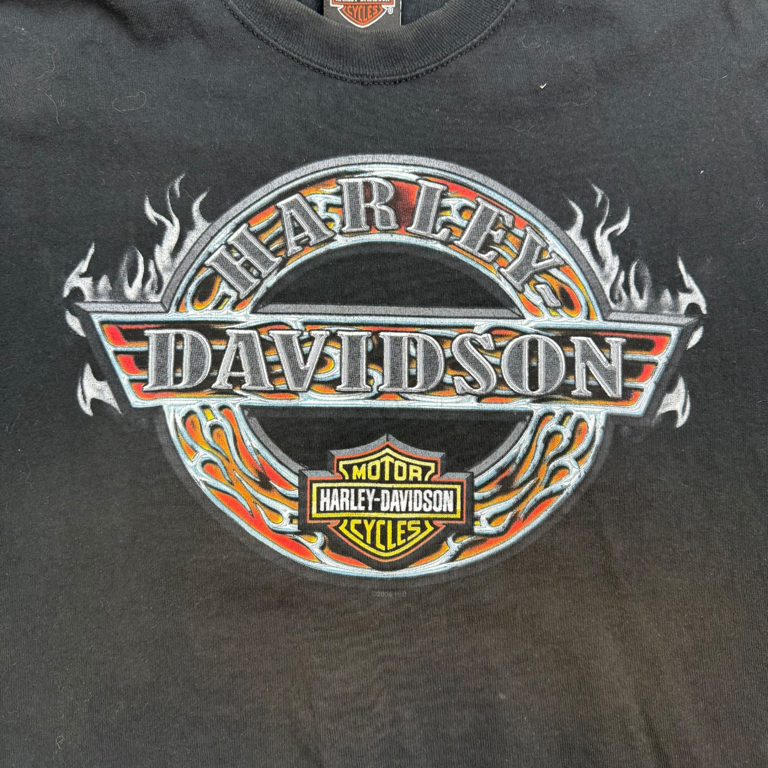 Vintage Harley Davidson Of Raleigh Tee Black