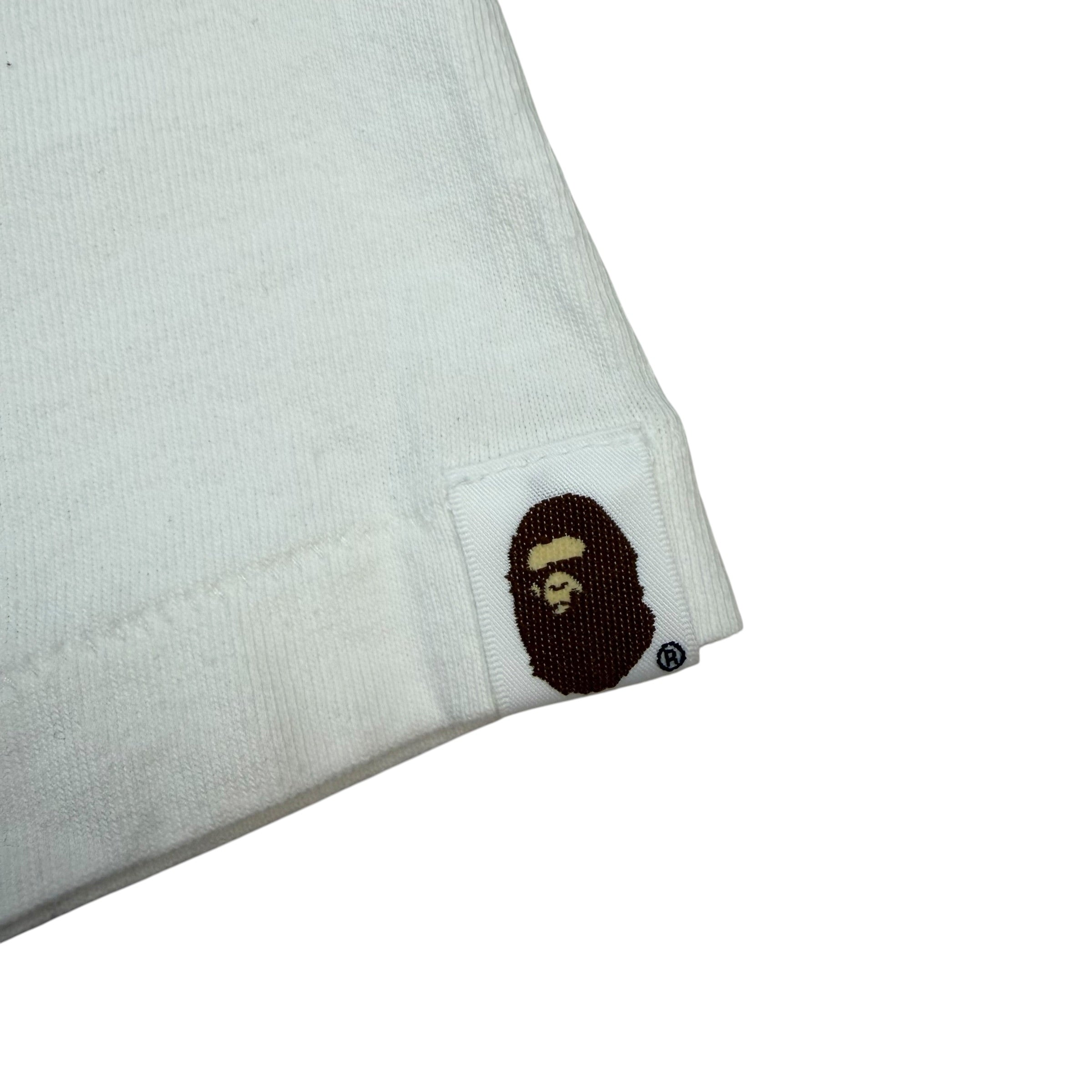 Bape Flame Ape Head Tee White