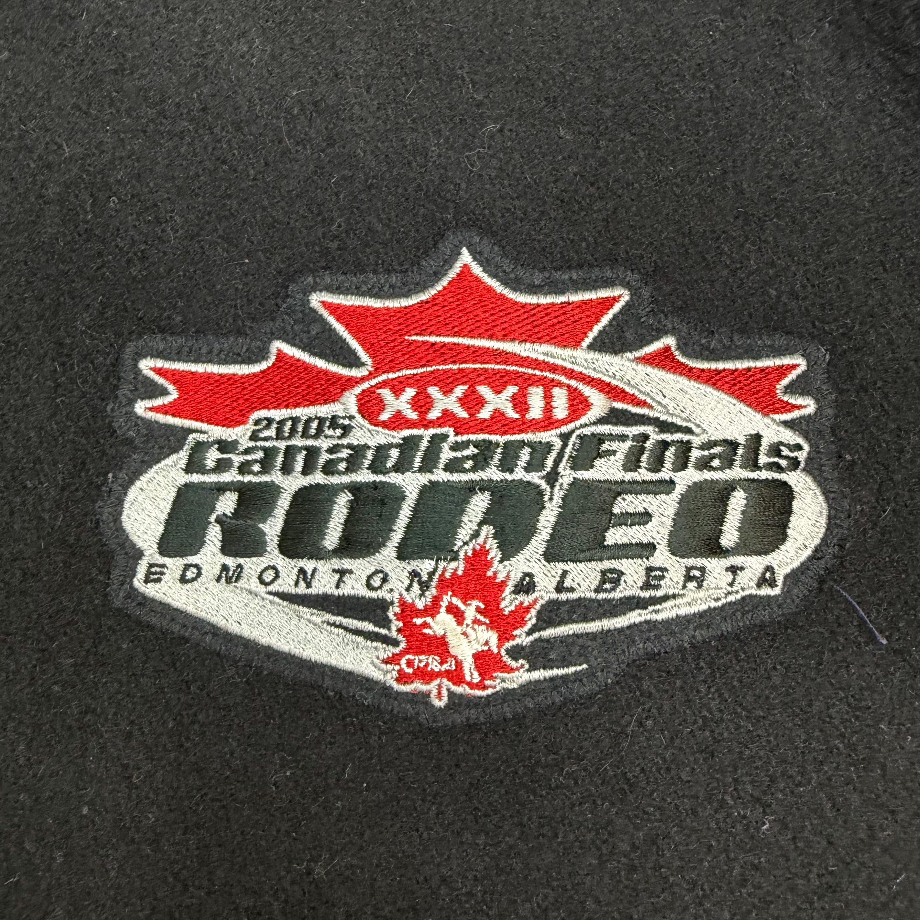 2005 Canadian Final Rodeo Edmonton Varsity Jacket Black