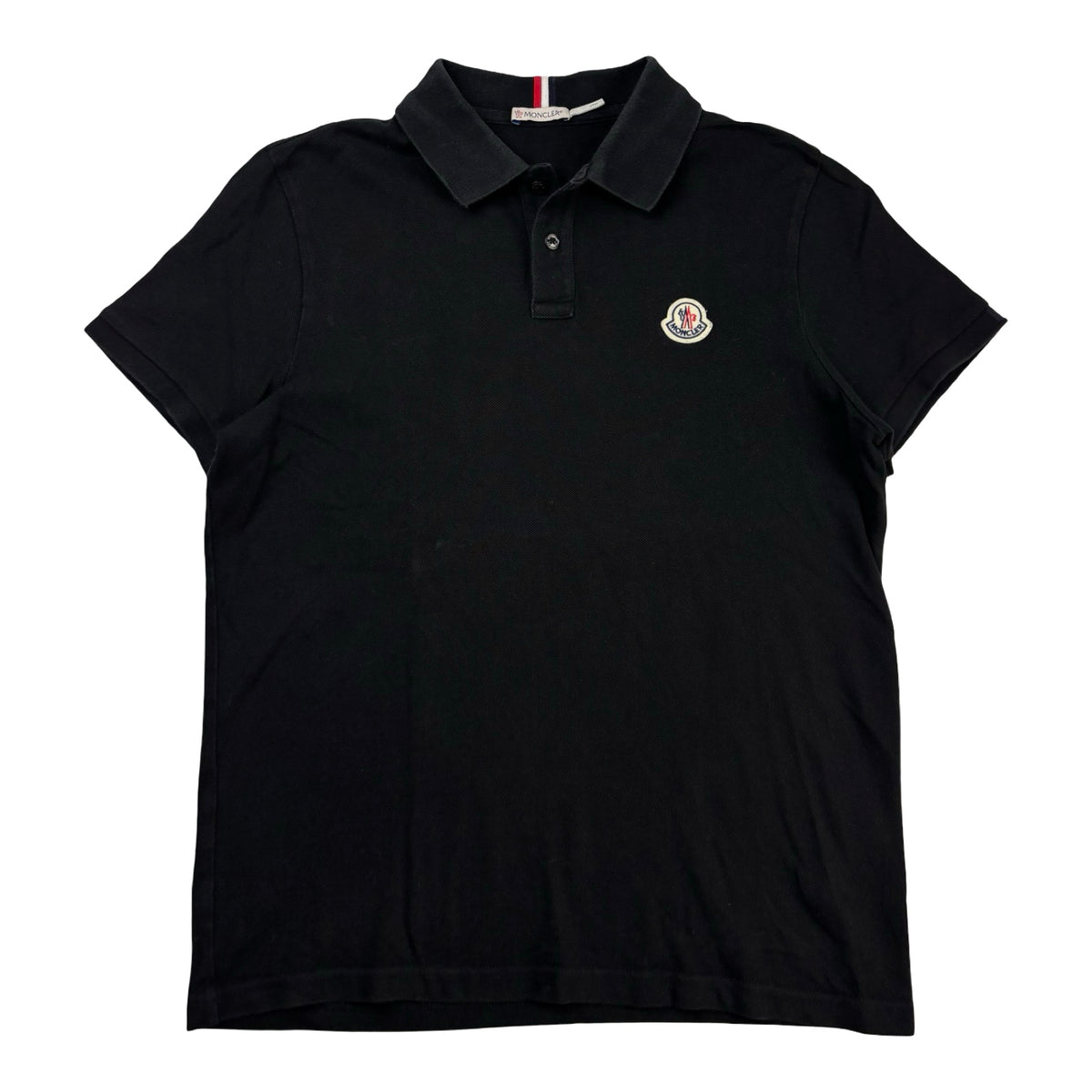 Moncler Logo Patch Polo-Shirt Black