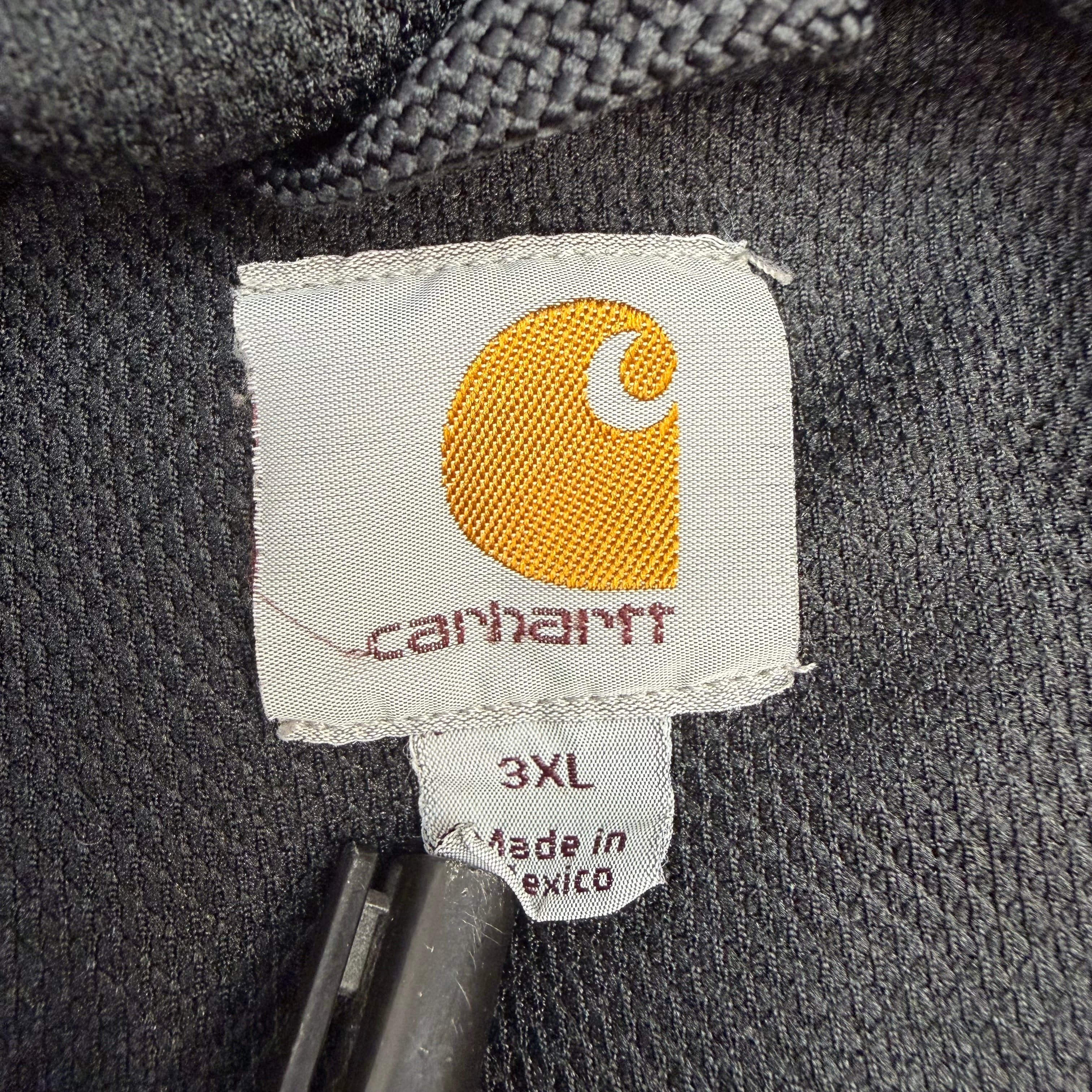 Vintage Carhartt Thermal Lined Zip Up Hoodie Black