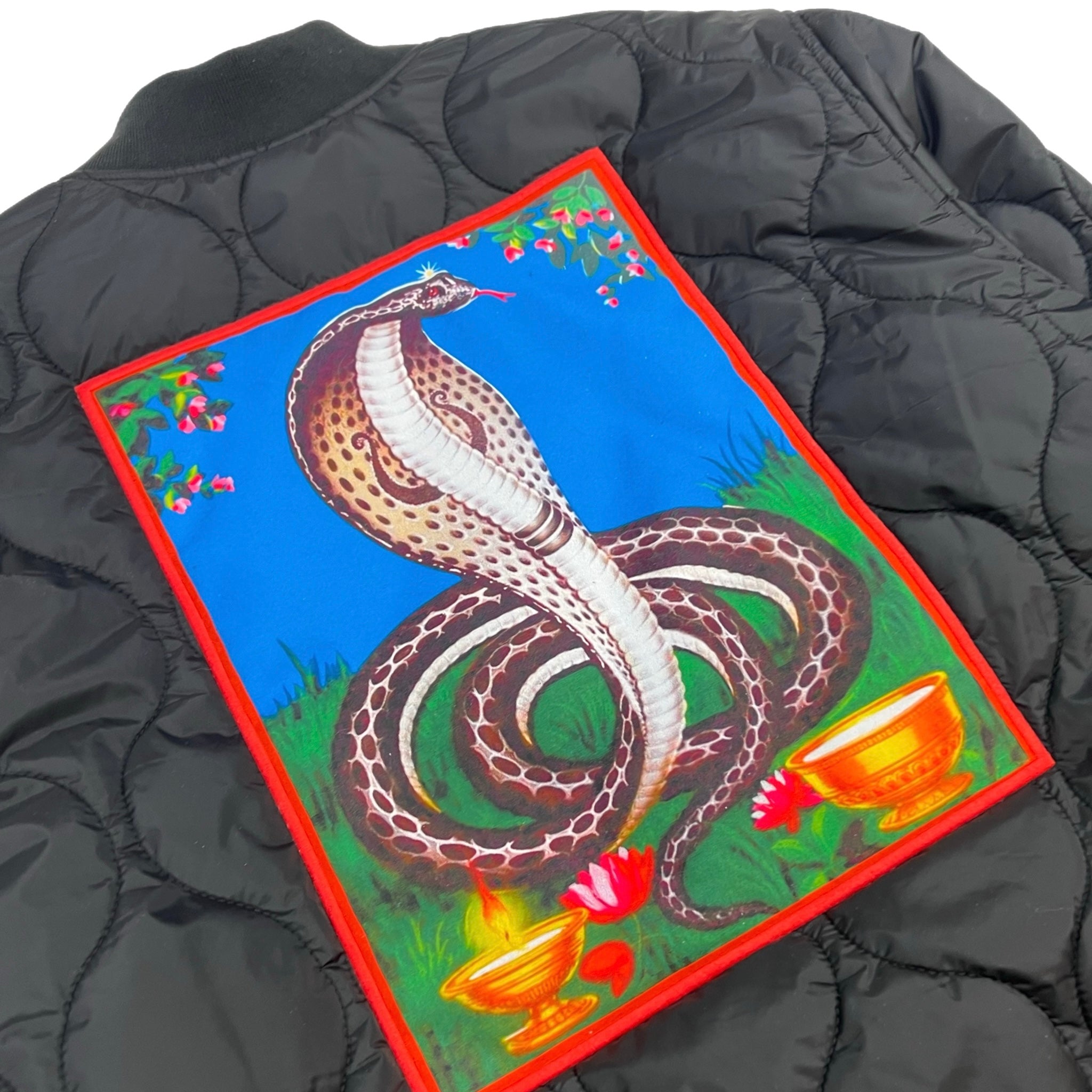 Awake NY Cobra Quilted Bomber Black