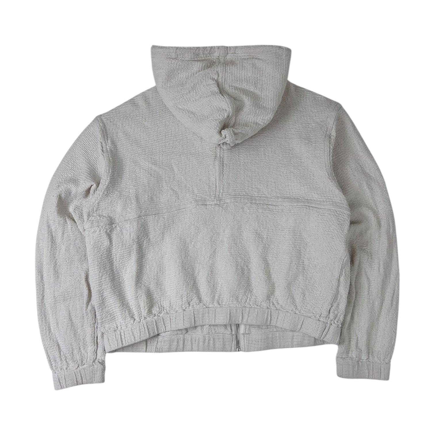 Stussy Workgear Mesh Zip Up Hoodie Bone