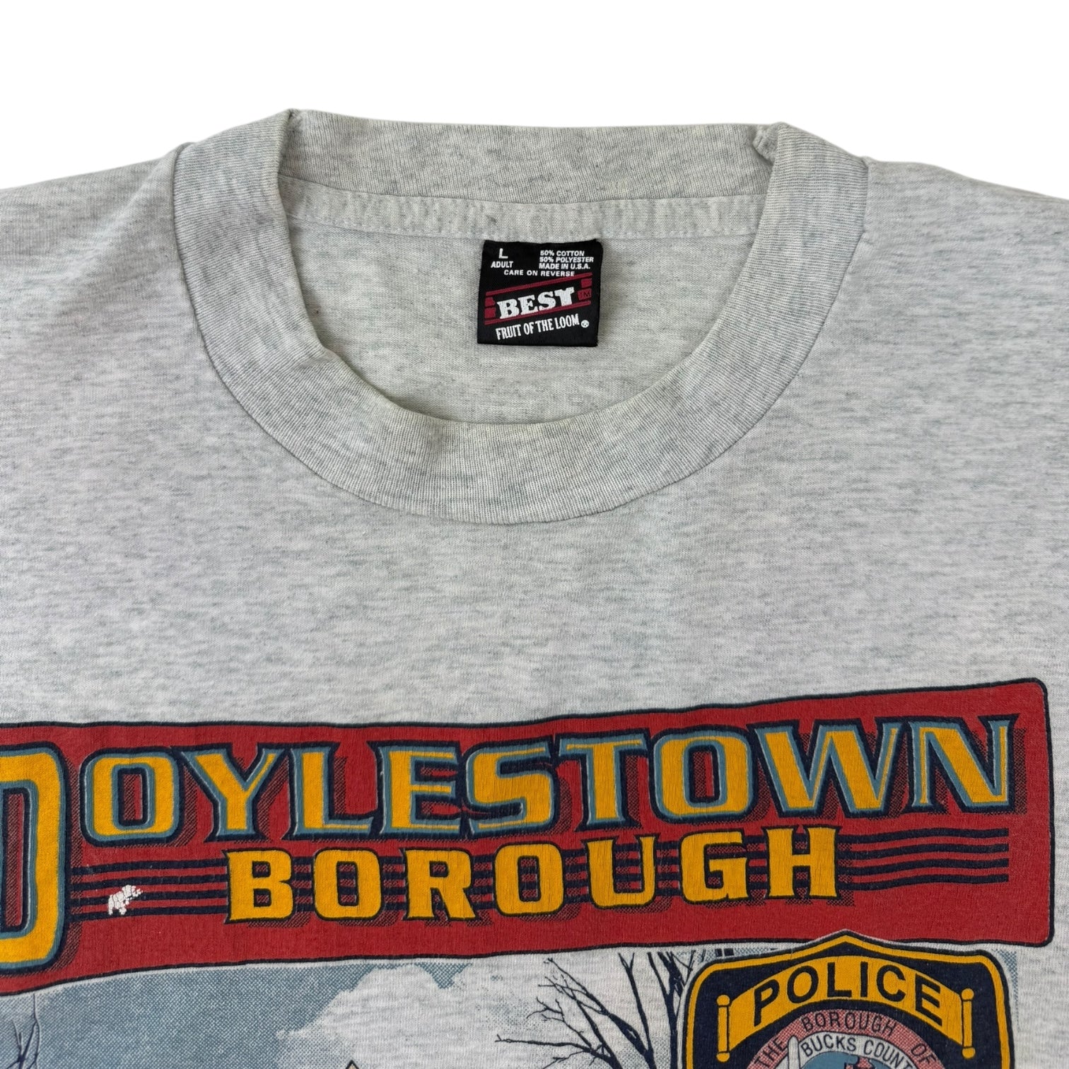 Vintage Doylestown Borough PD T-Shirt Grey