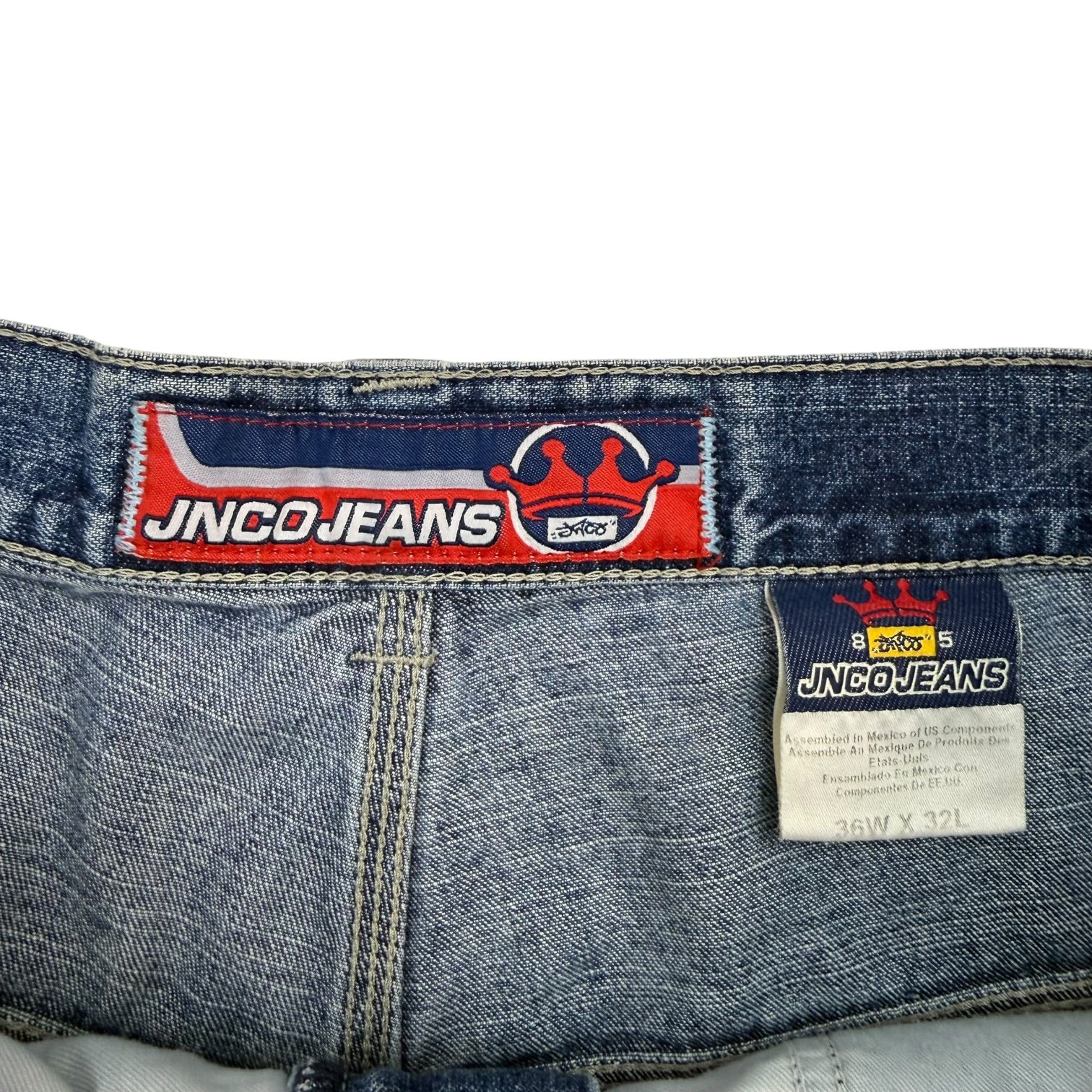 Vintage JNCO Jeans Denim Cut Off Shorts Medium Wash