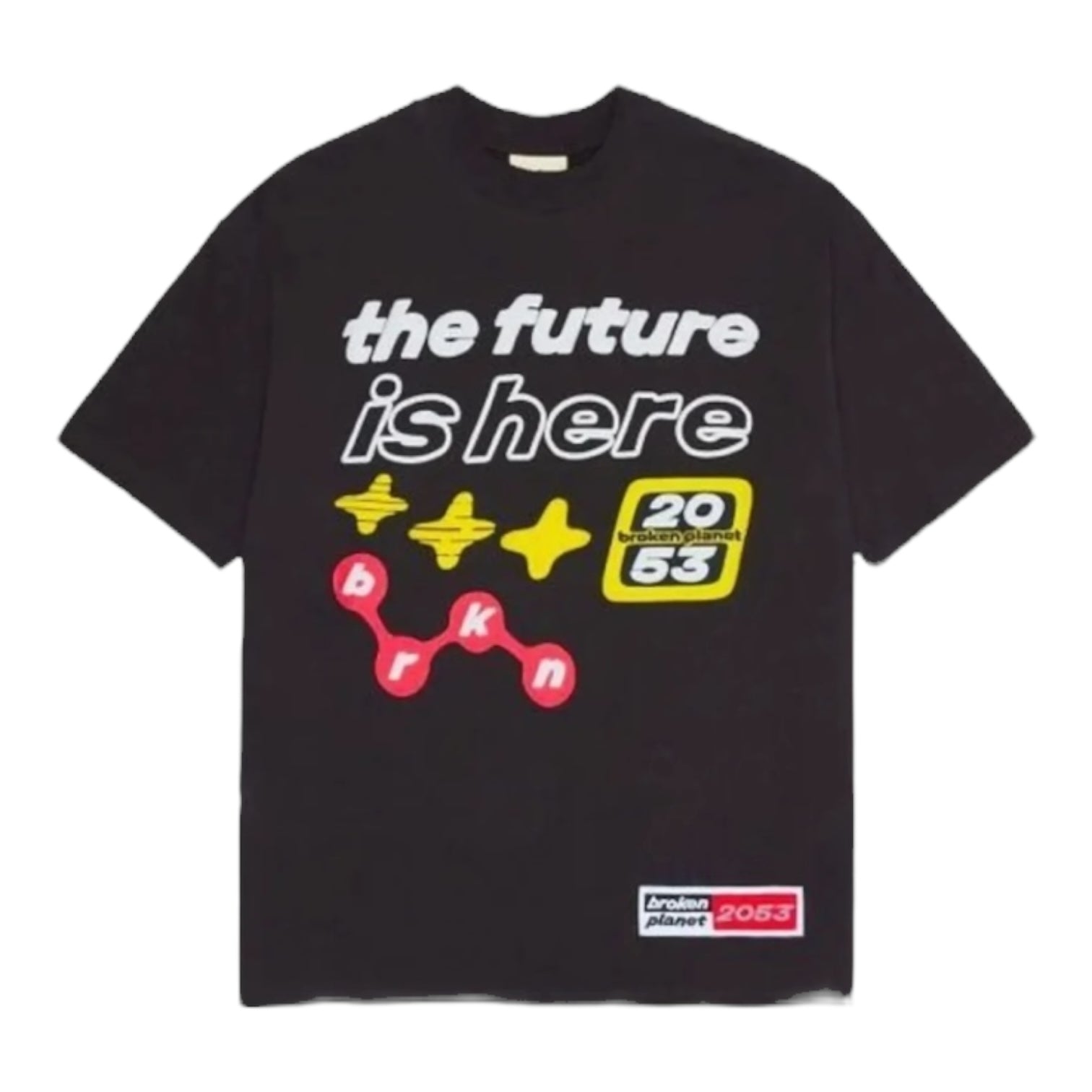 Broken Planet The Future Is Here Tee Soot Black