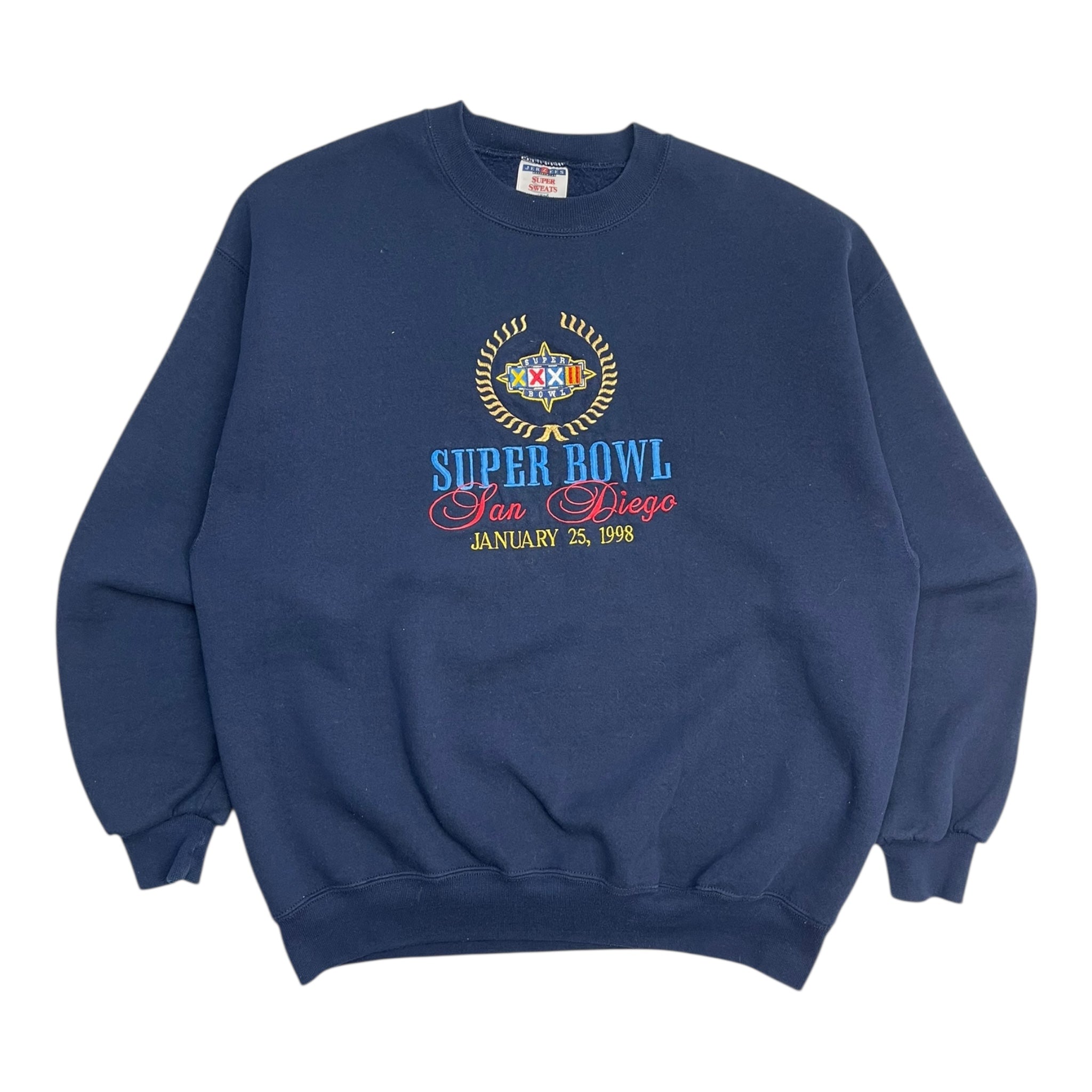 1998 San Diego Super Bowl 32 Crewneck Sweatshirt Navy