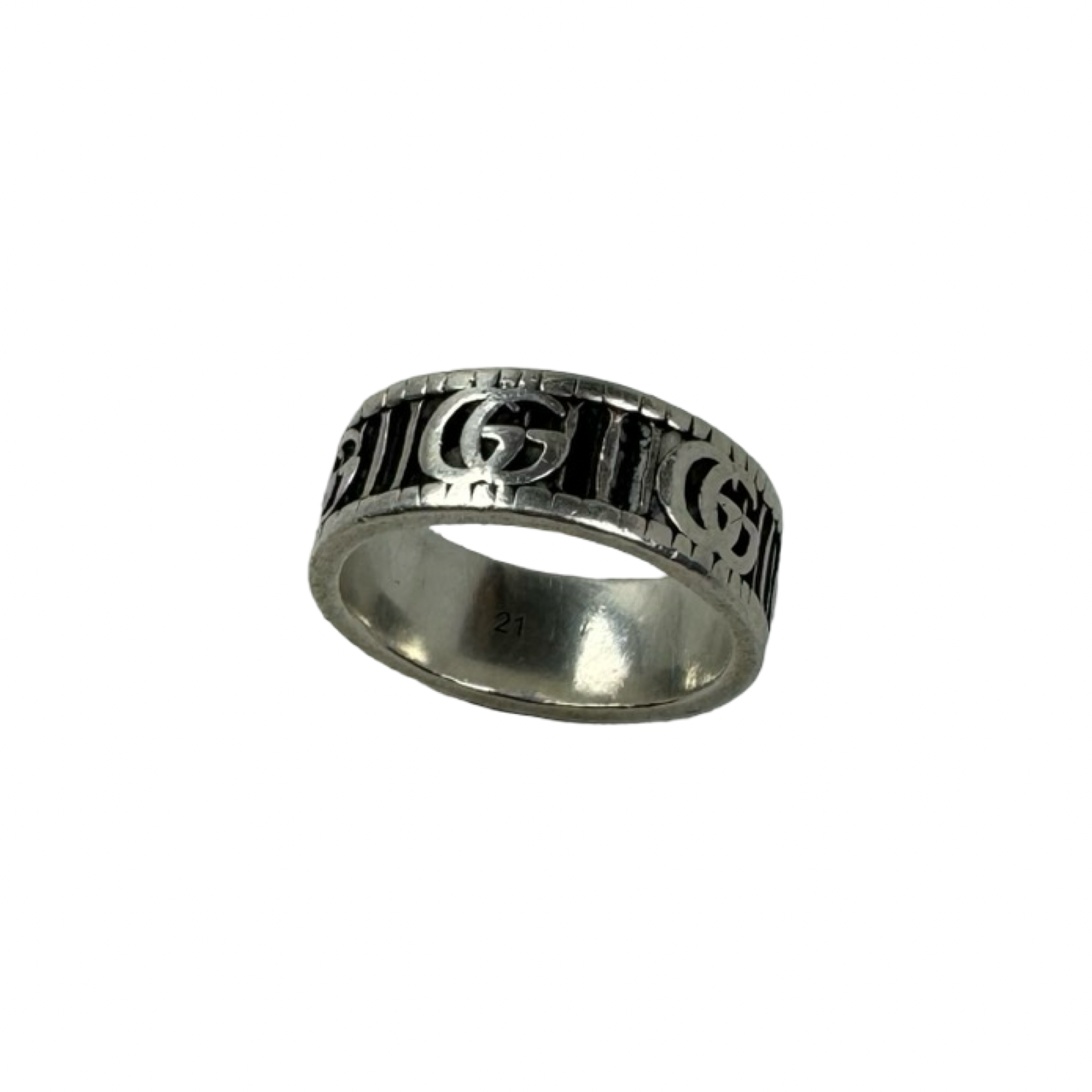 Gucci GG Marmont Wide Ring Sterling Silver