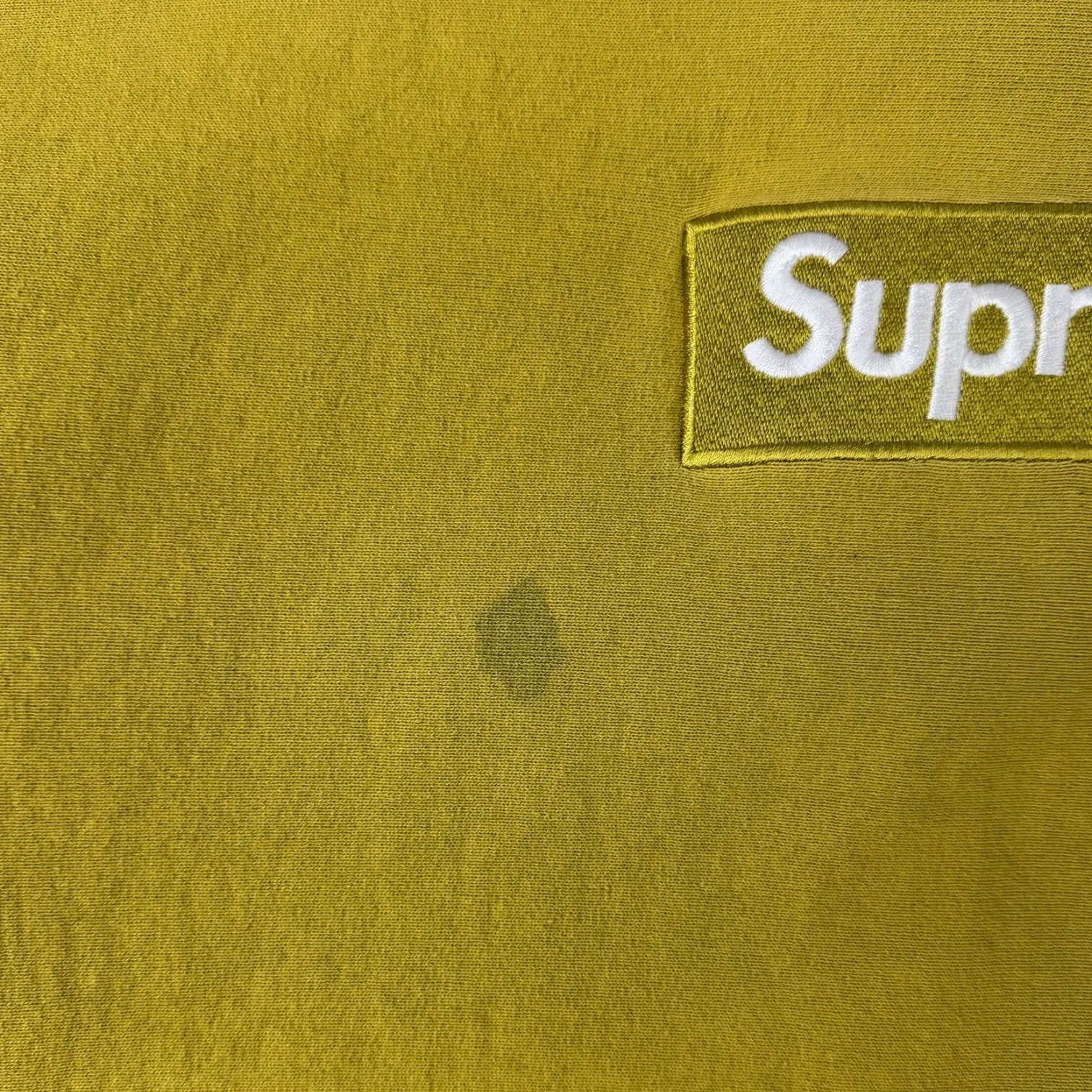Supreme Box Logo Crewneck Yellow FW18