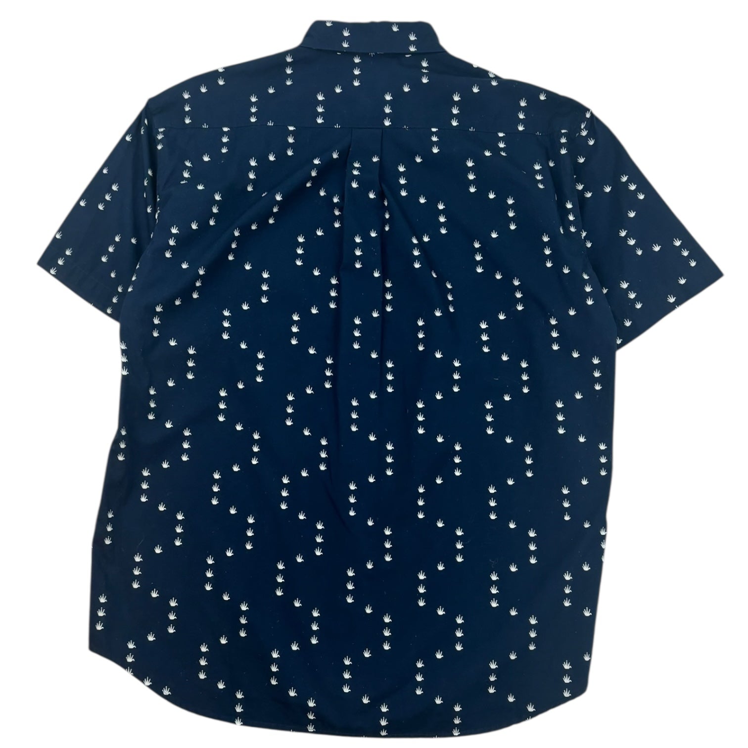 Vintage 90s Stussy Crown Monogram Button-Up T-Shirt Navy