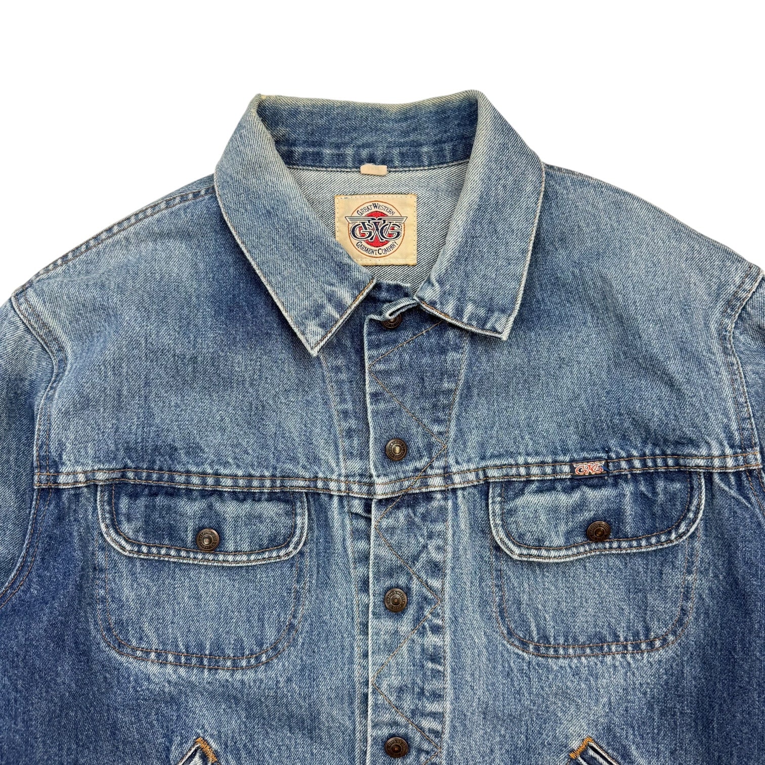 Vintage GWG Denim Button Up Jacket Medium Wash