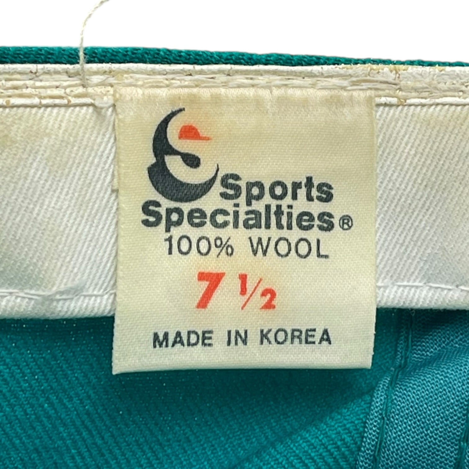 Vintage Miami Dolphins Double Line Script Fitted Hat Teal