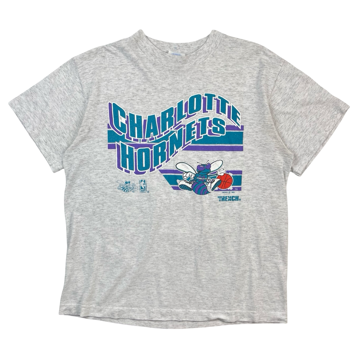 1992 Charlotte Hornets MLB T-Shirt Heather White