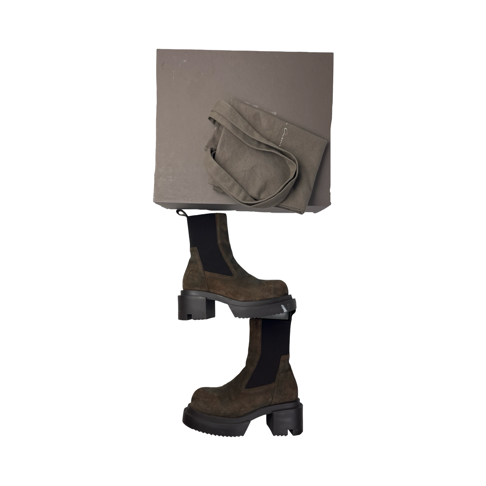Rick Owens Runway Beatle Bogun Suede Boot (Used)