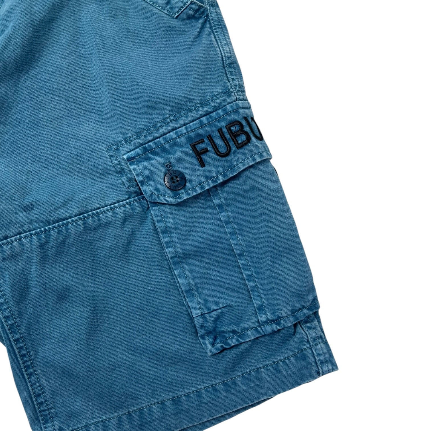 Vintage Fubu Embroidered Cargo Shorts Blue