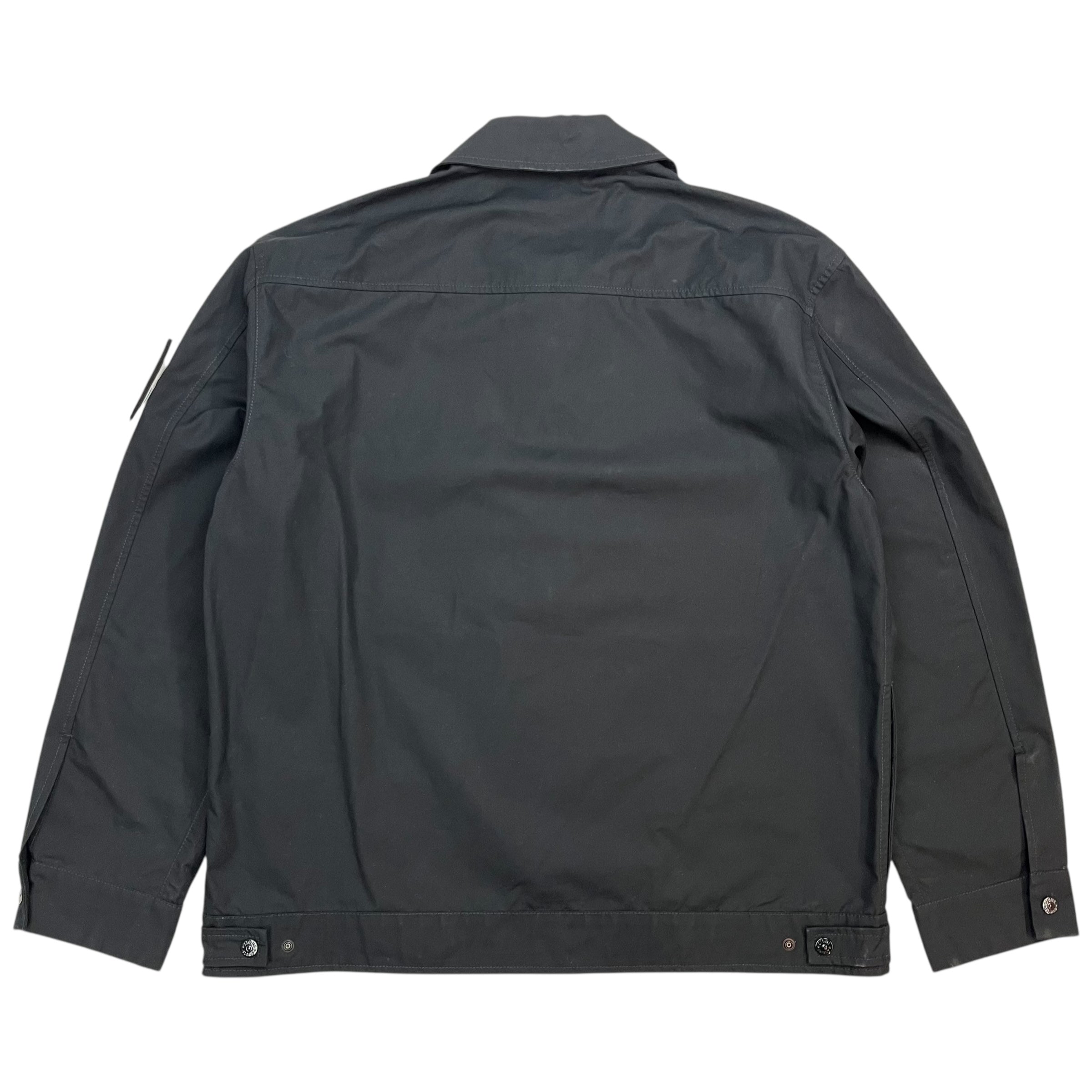 Stone Island Ghost Piece O-Ventile Zip Jacket Black
