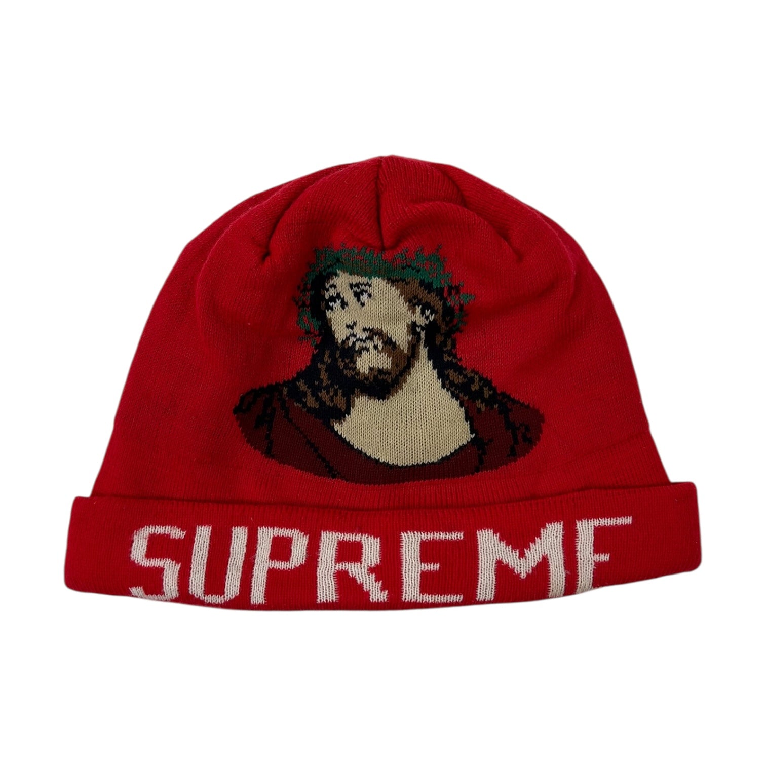 Supreme Jesus Beanie Red