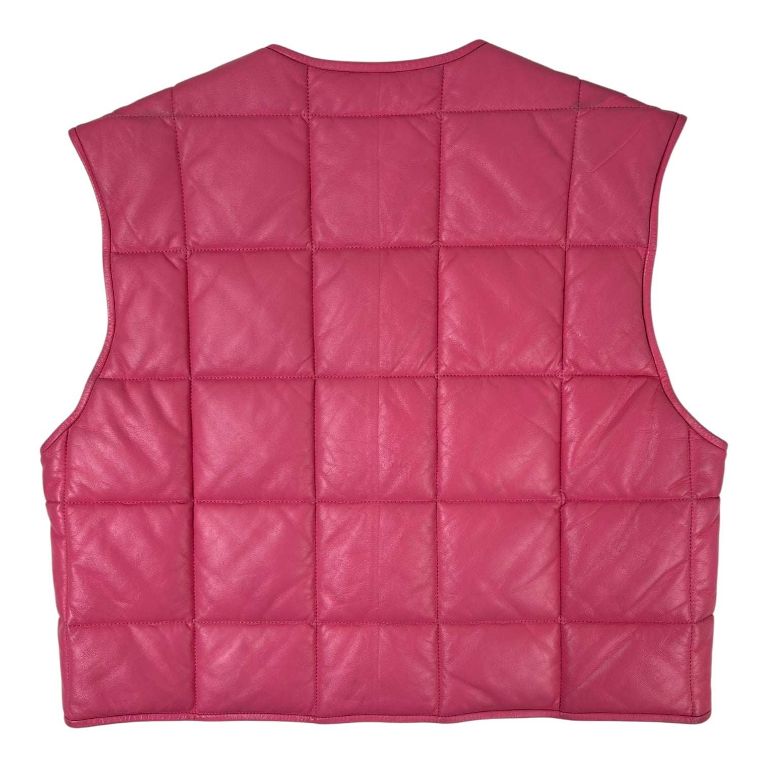 (W) Bottega Veneta Quilted Leather Vest Pink