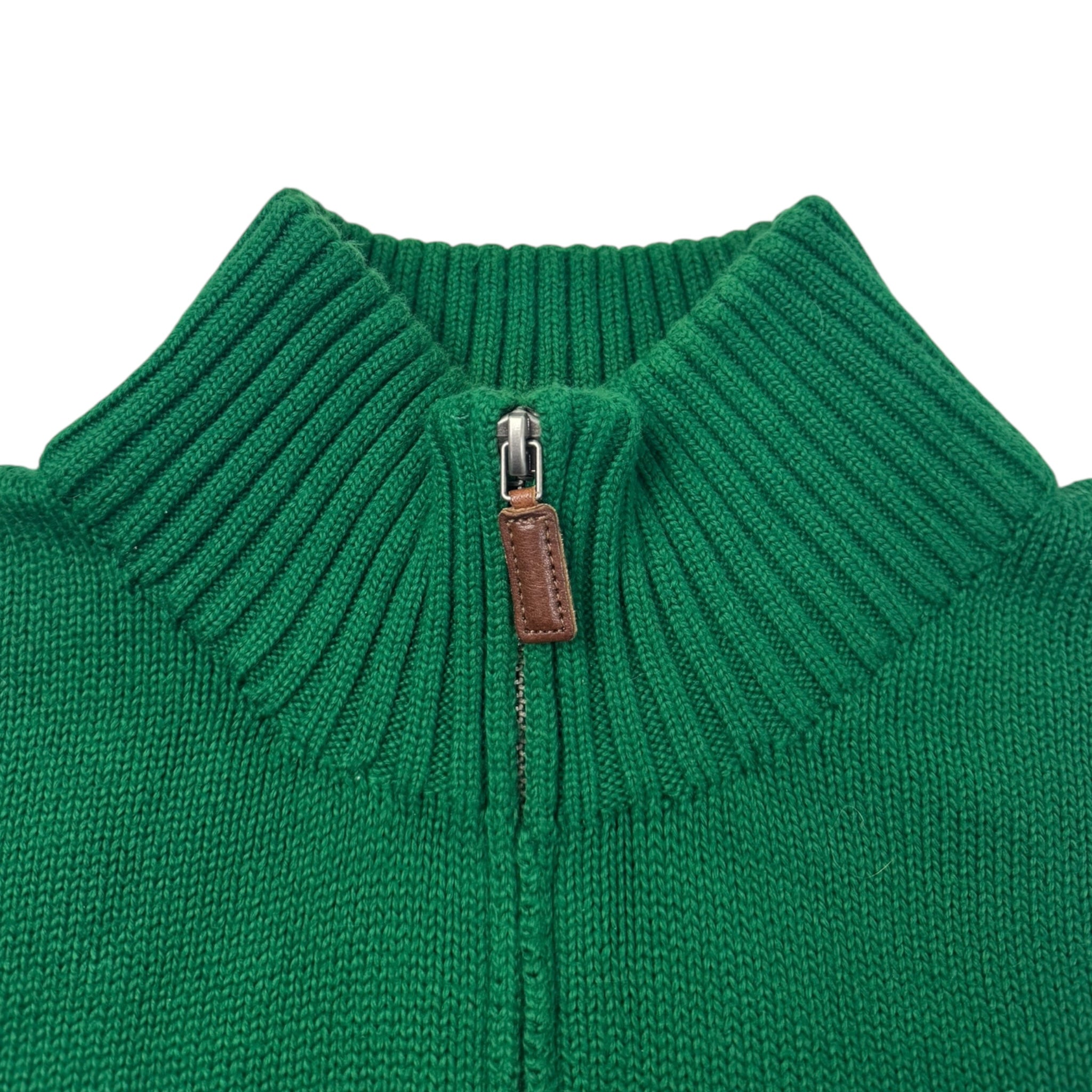 Vintage Polo Ralph Lauren Quarter Zip Sweater Green