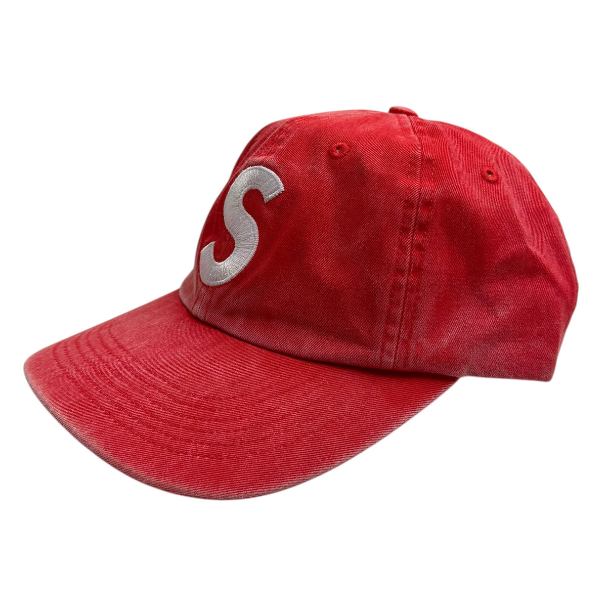Supreme Pigment Coated S Logo 6 Panel Hat Red