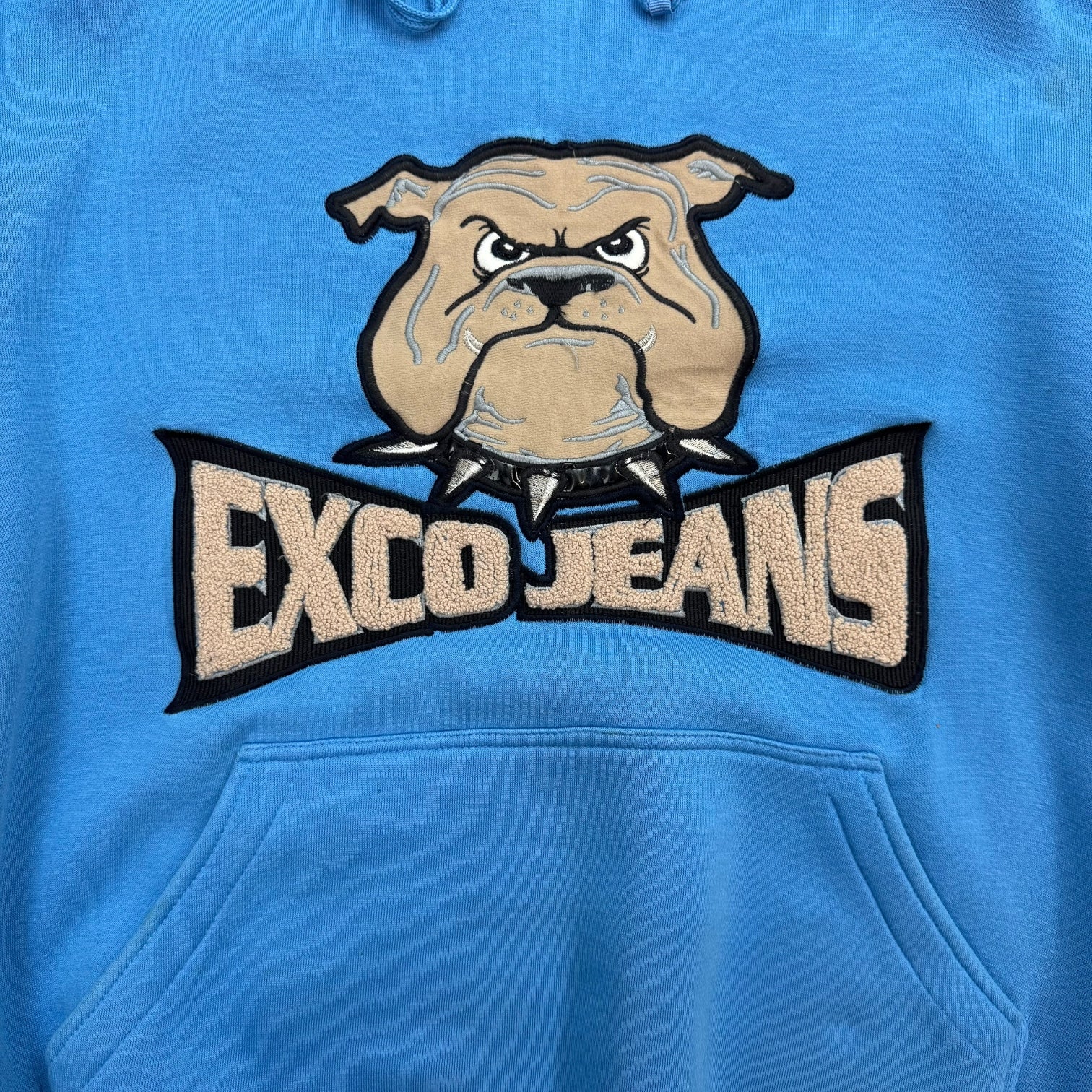 Vintage Y2K Exco Jeans Hoodie Blue