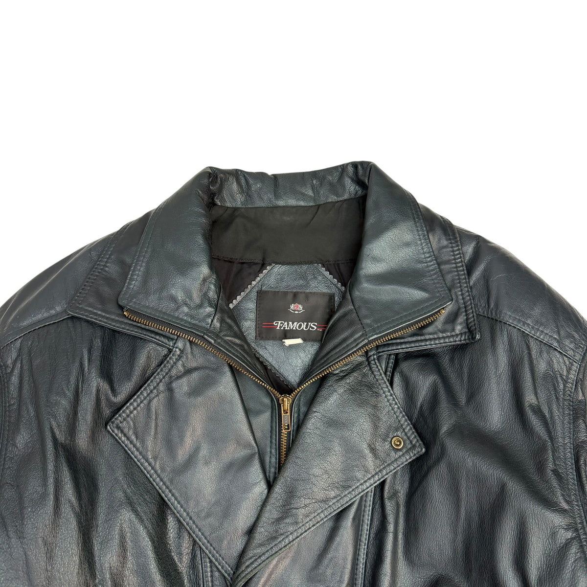 Vintage Famous Leather Jacket Deep Blue