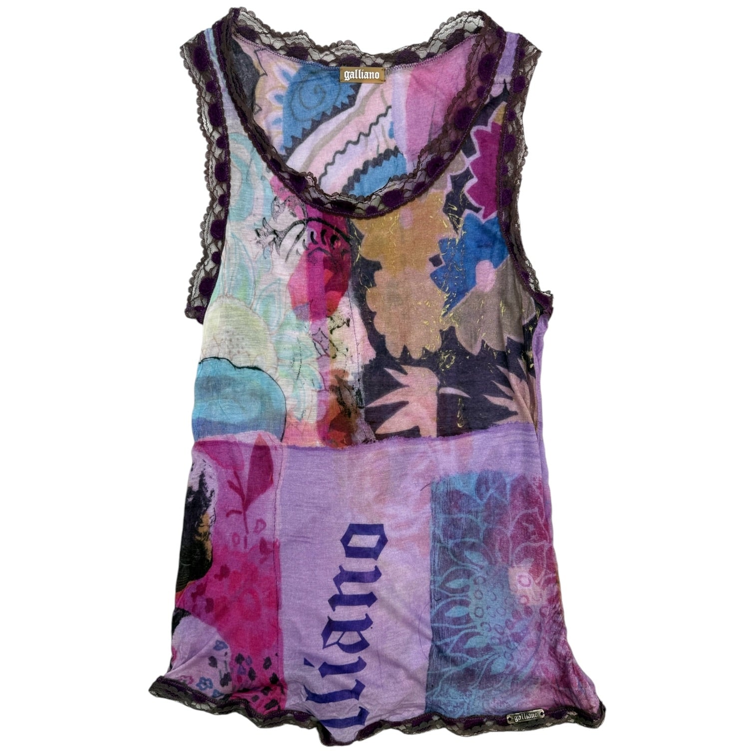 (W) Vintage John Galliano Printed Tank Top