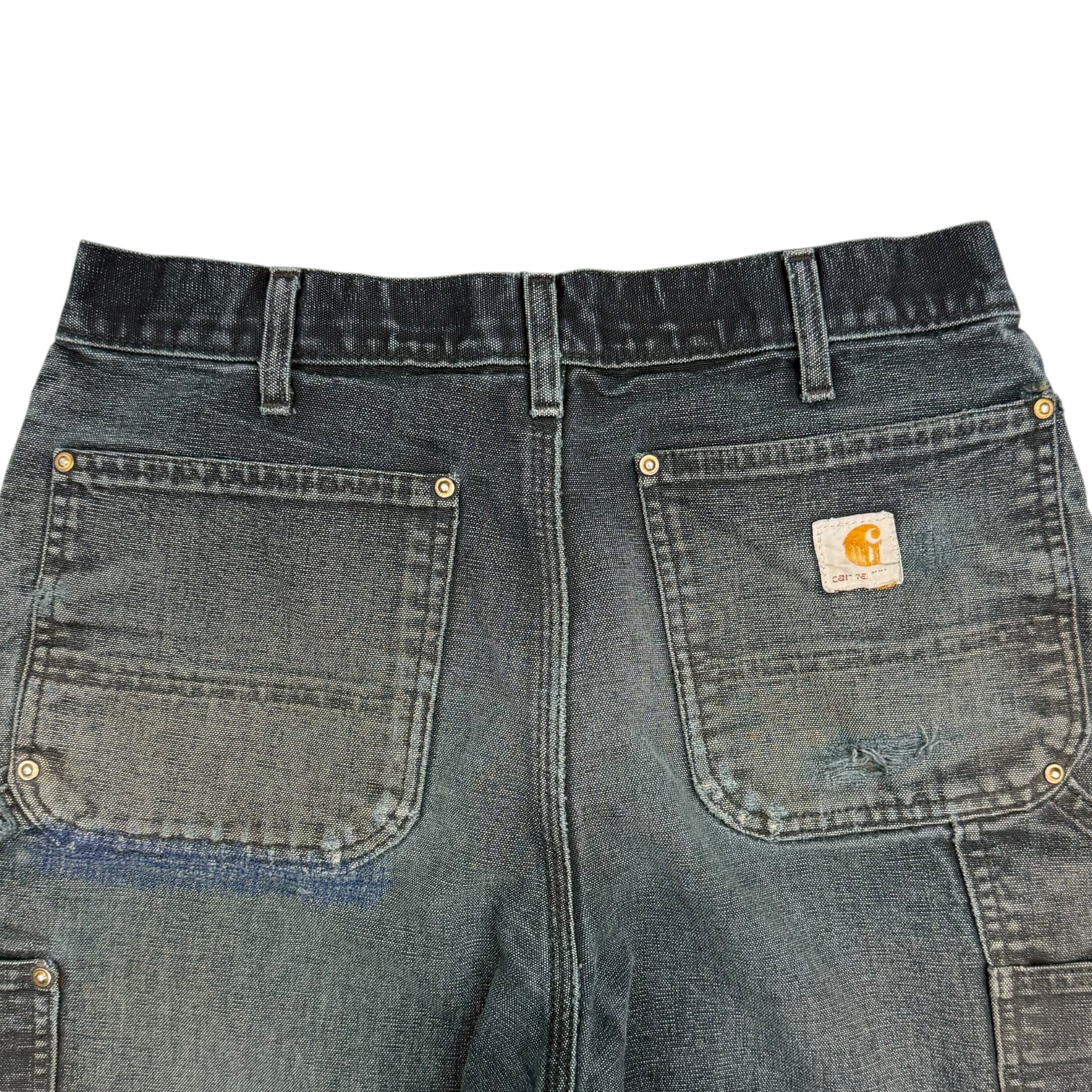 Vintage Carhartt Double Knee Pants Faded Black