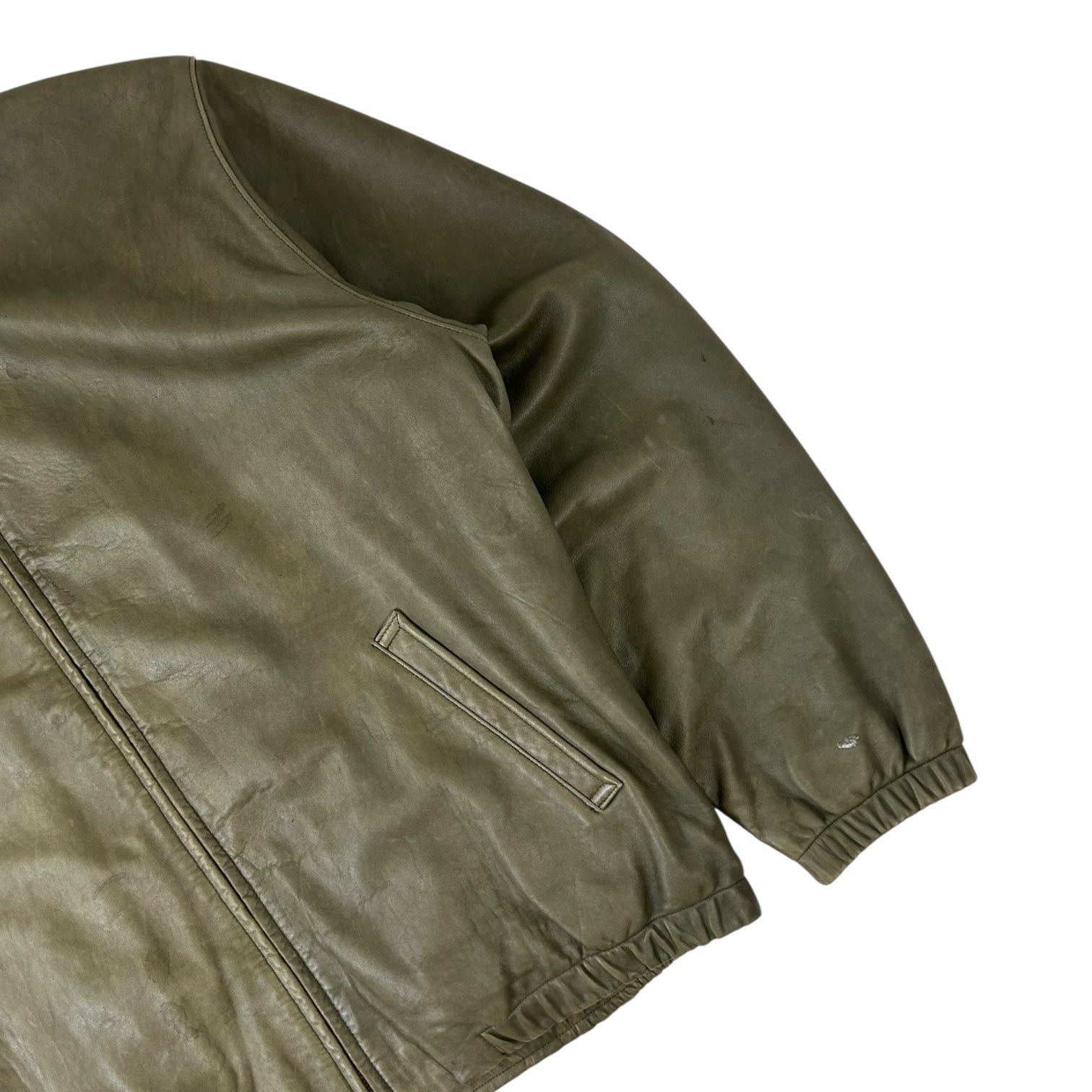 Vintage Polo Ralph Lauren Leather Jacket Green