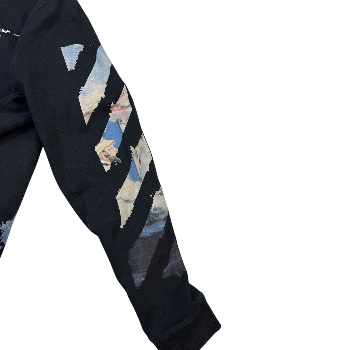 Off-White Impressionism Monet Arrow Zip Up Hoodie Black