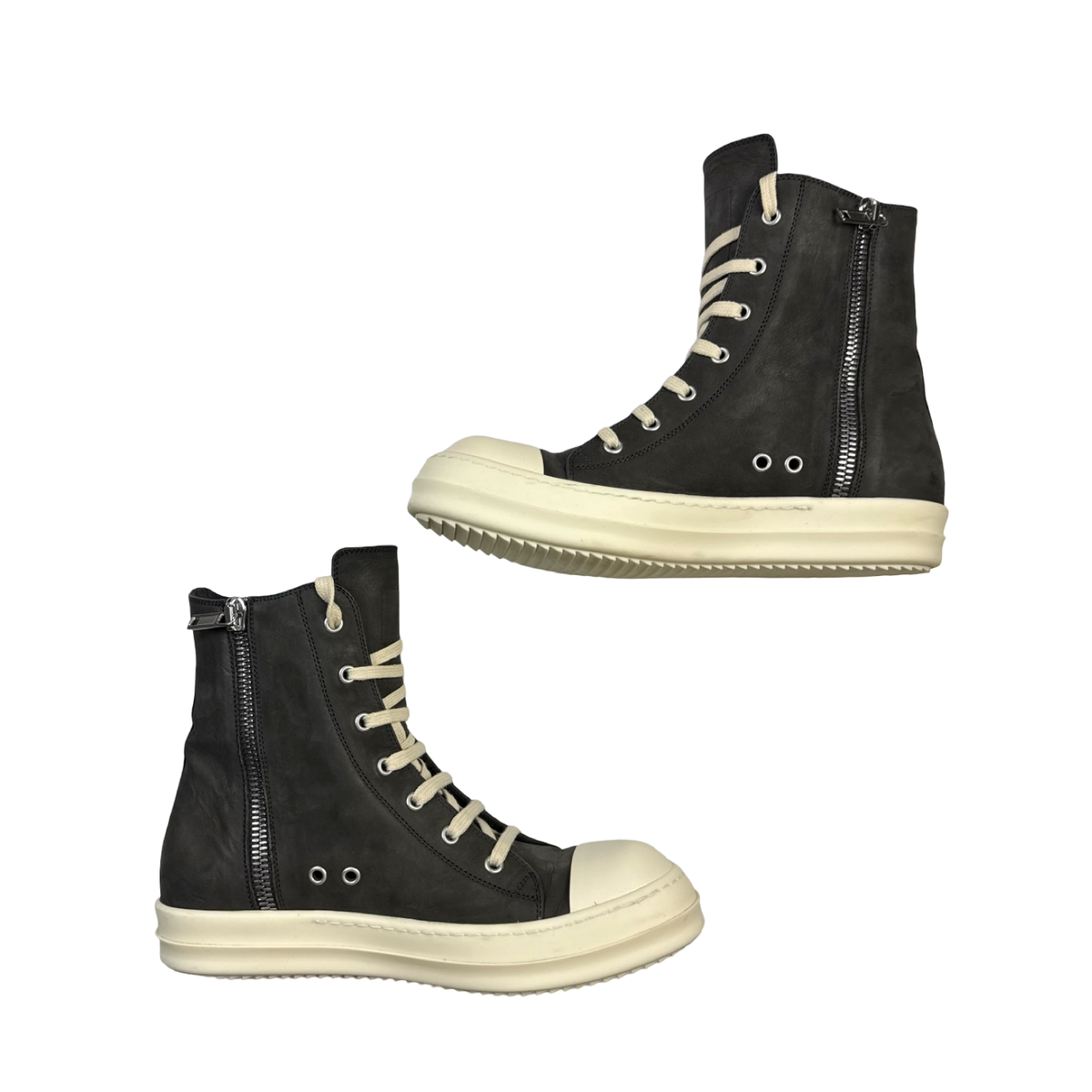 Rick Owens DRKSHDW Ramone Porterville Suede High Dark Dusk/Milk (Used)