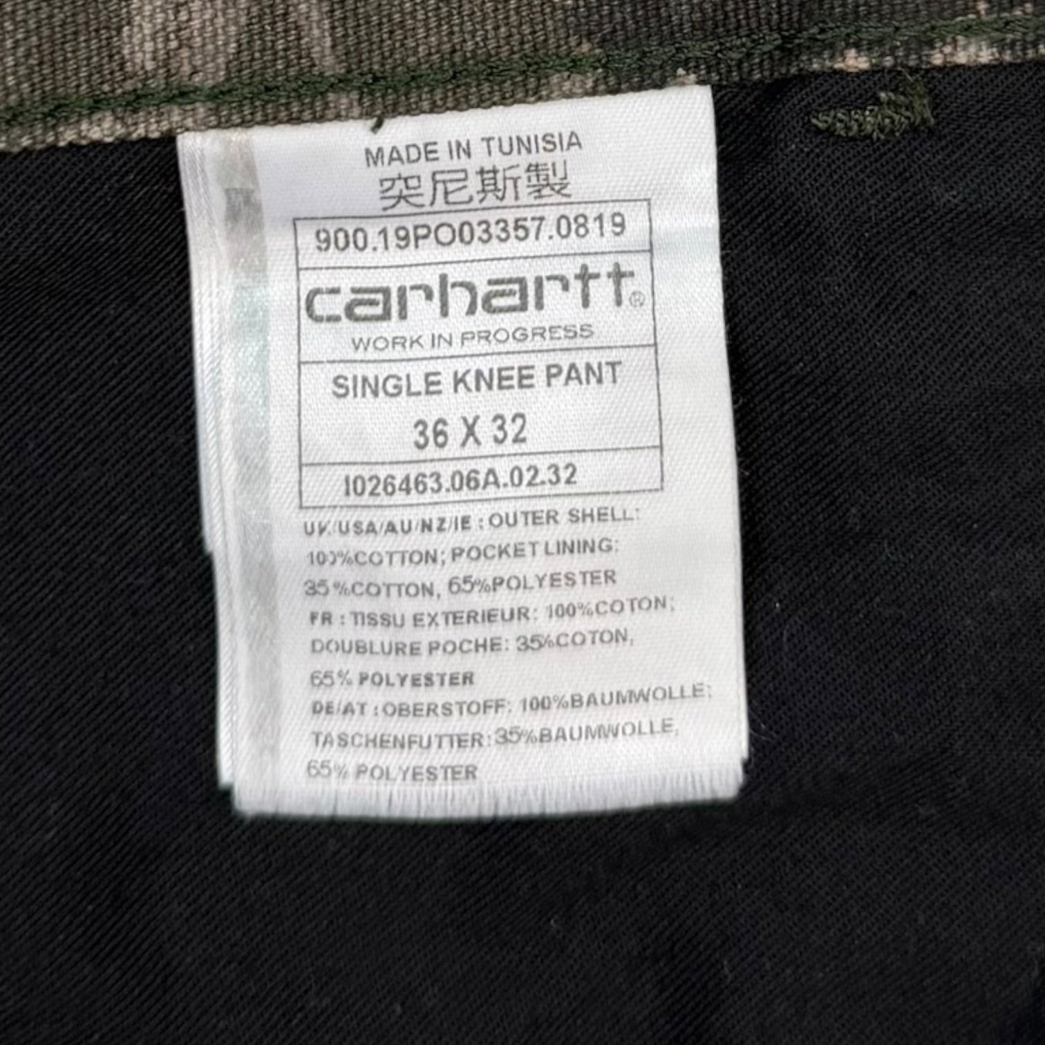 Carhartt WIP Single Knee Pants Camo