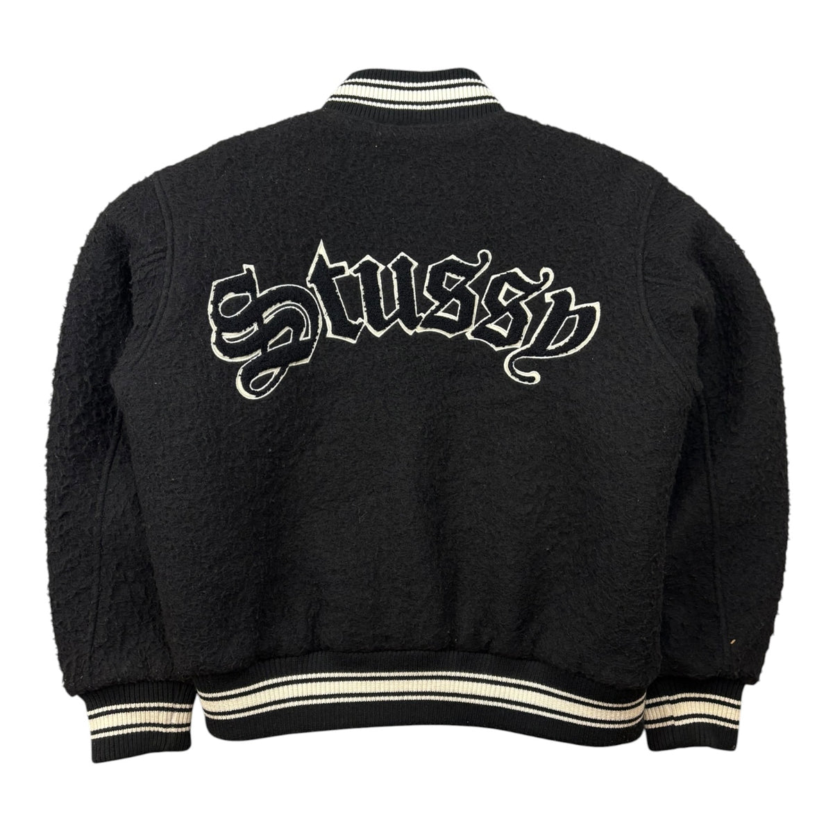 Stussy Casentino Wool Varsity Bomber Jacket Black
