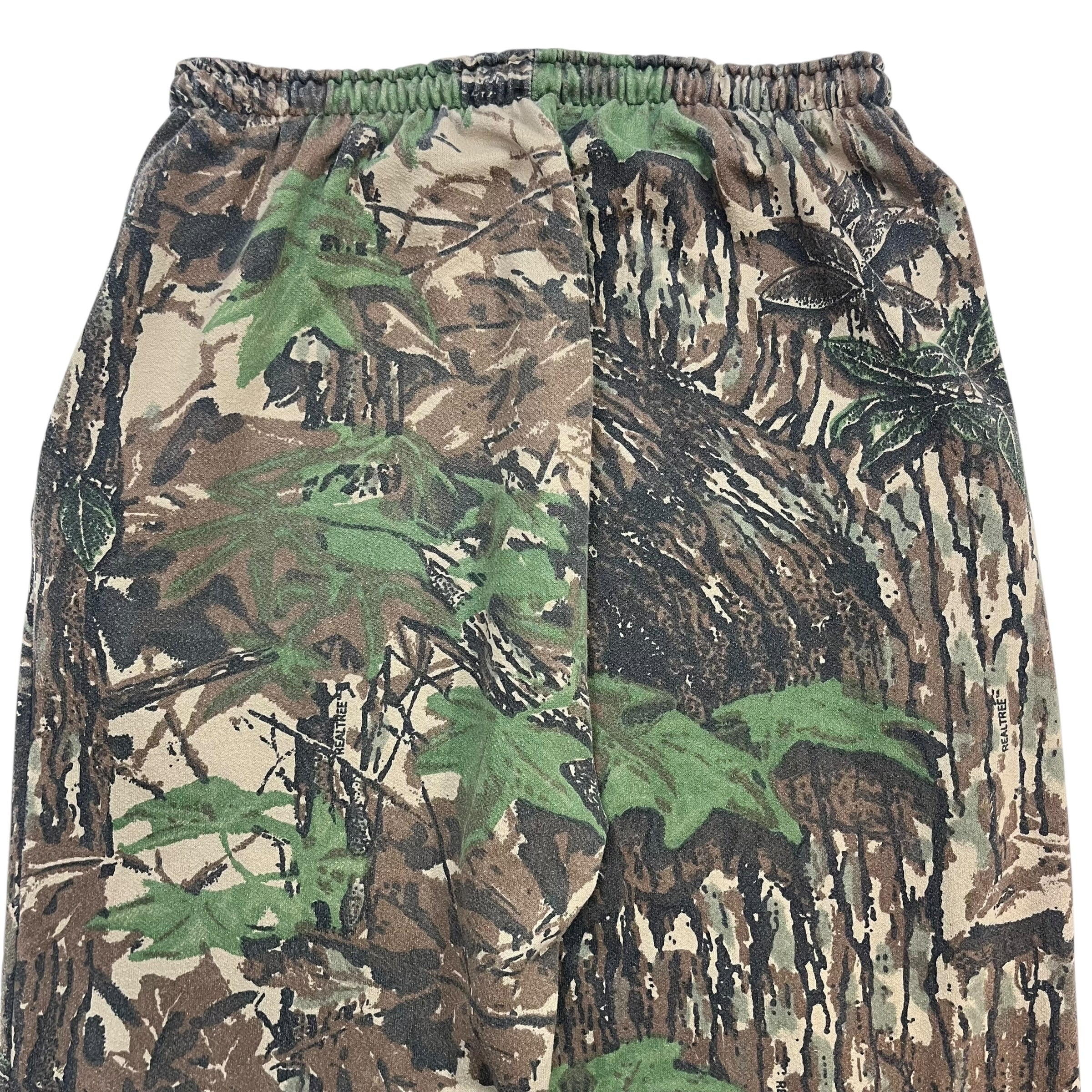 Vintage Real Tree Camouflage Sweat Pants Dark Green/Brown
