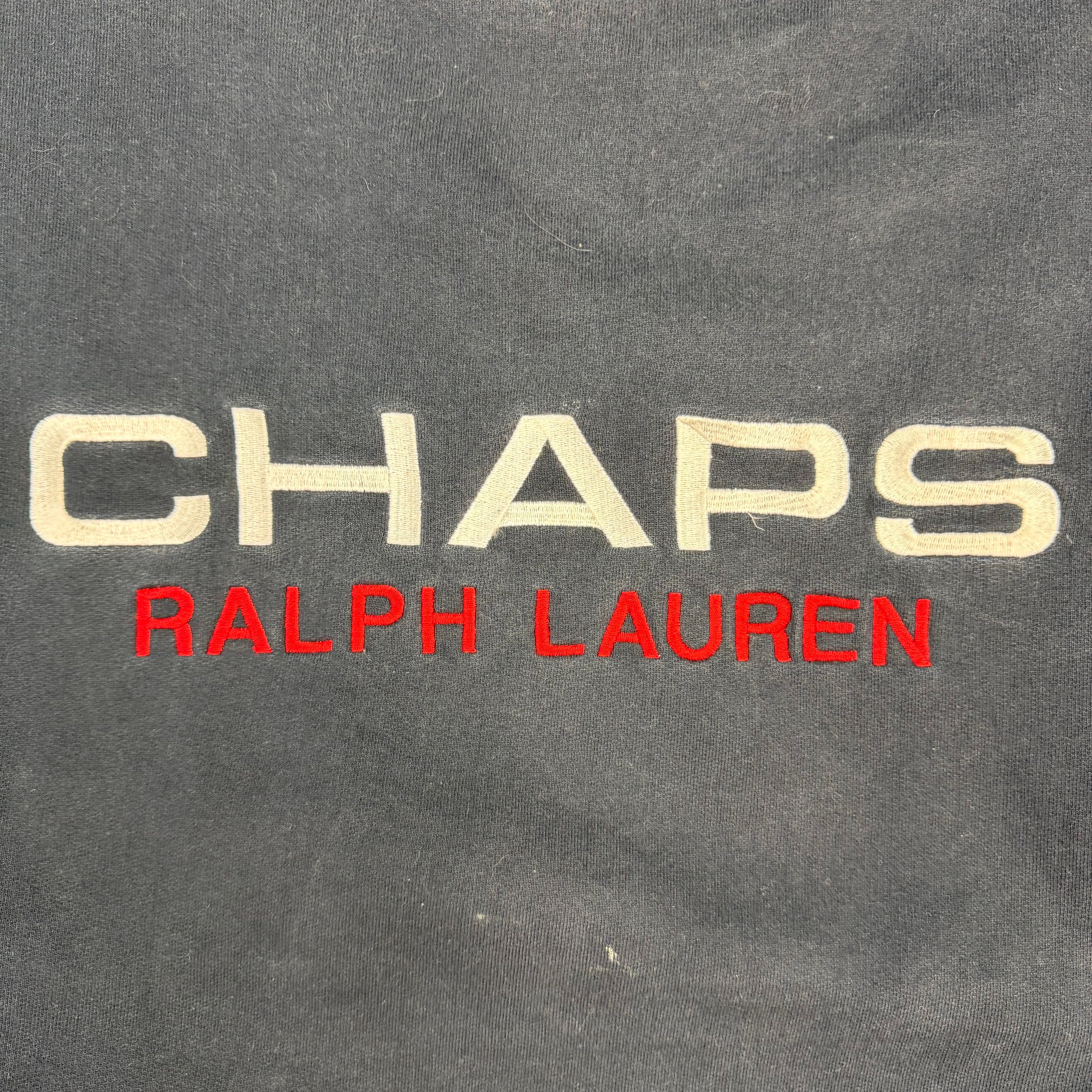 Vintage Chaps Ralph Lauren Embroidered Crewneck Navy