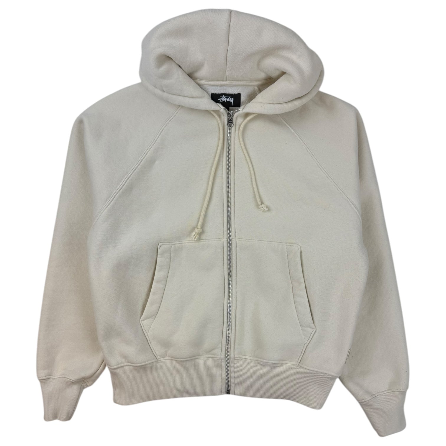 Stüssy Fleece Raglan Zip Hoodie Natural