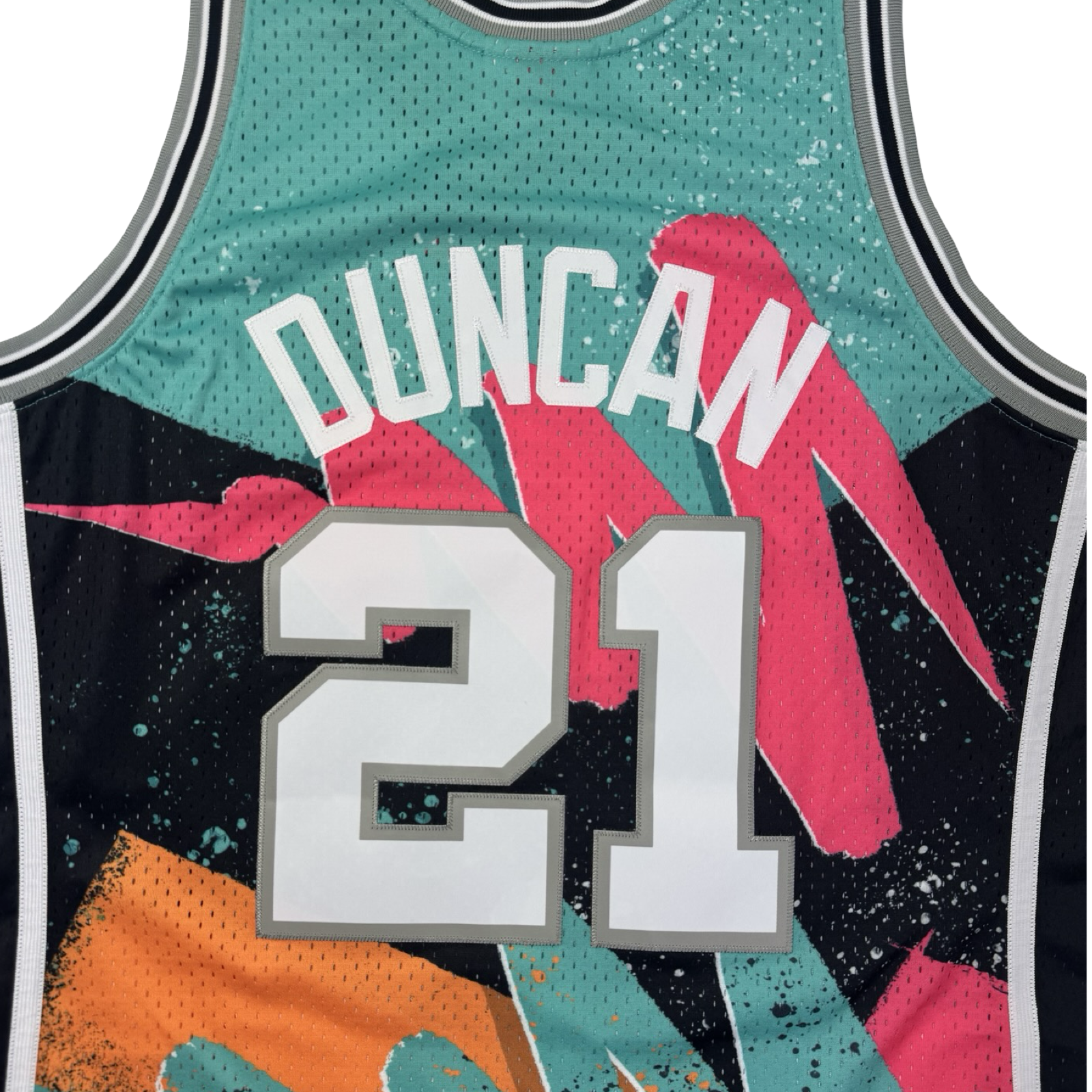 Mitchell & Ness Tim Duncan San Antonio Spurs 1998 Hyper Hoops Jersey