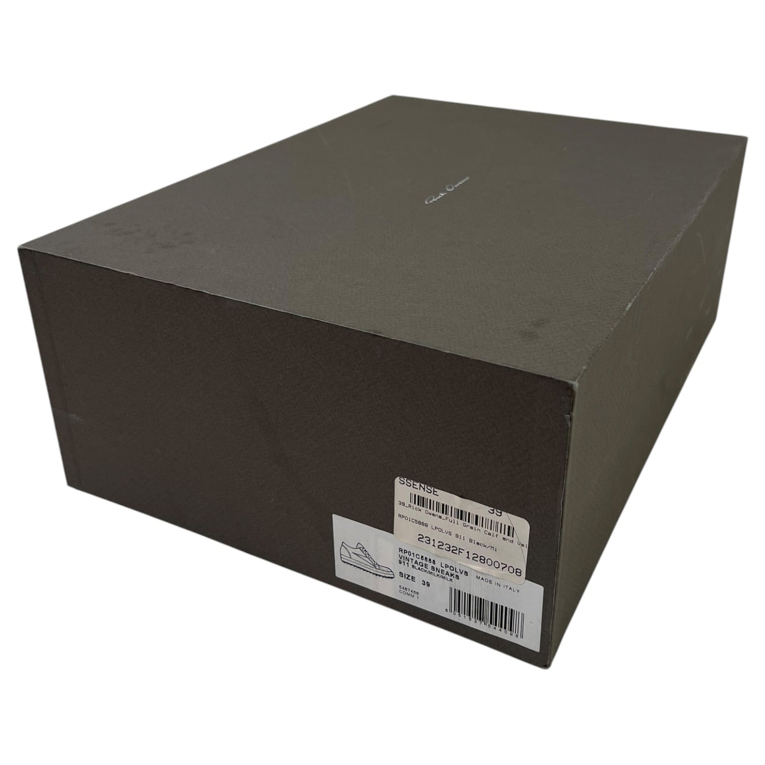 Rick Owen’s Vintage Low Top Sneaker Black and Milk Leather