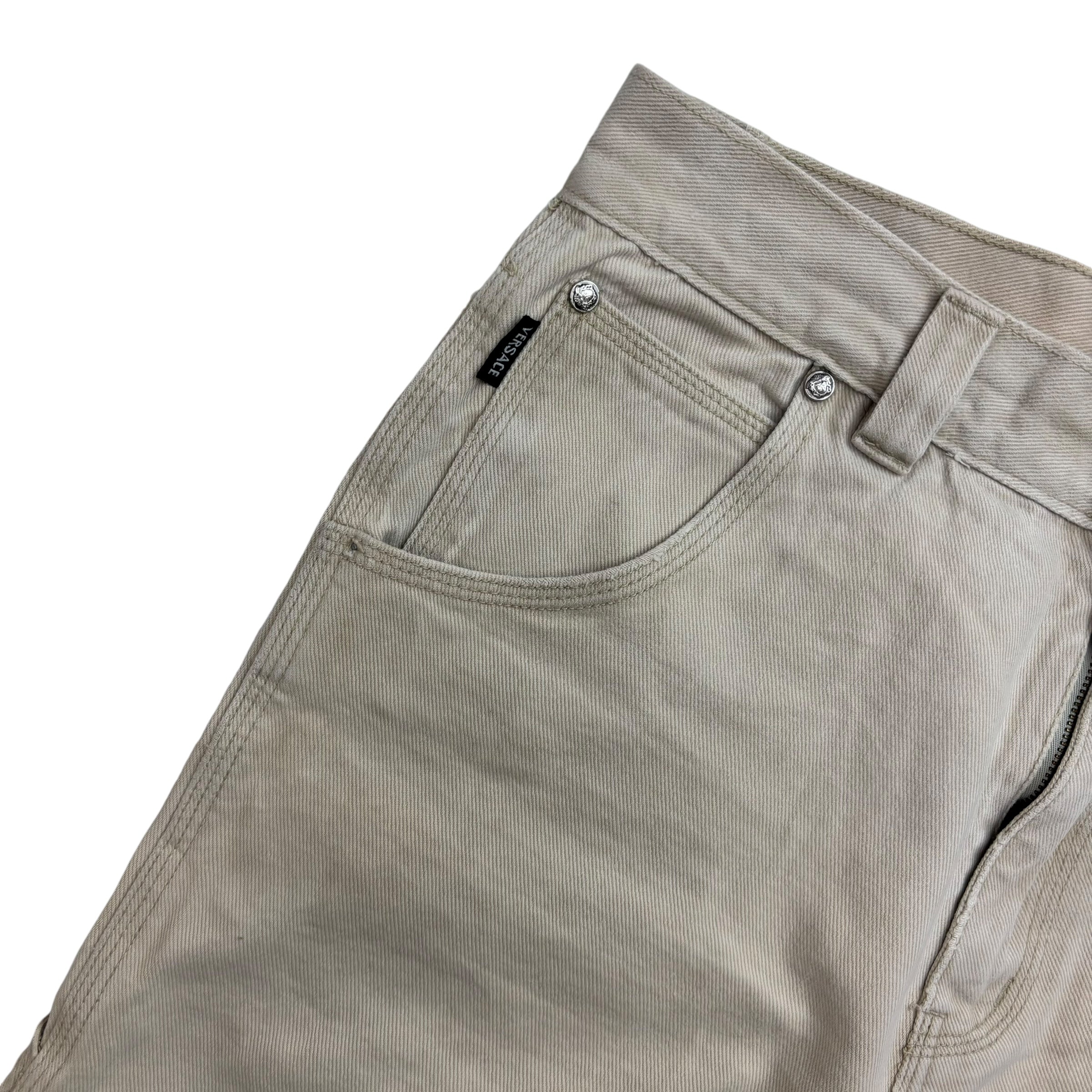 Vintage Versace Cargo Shorts Cream