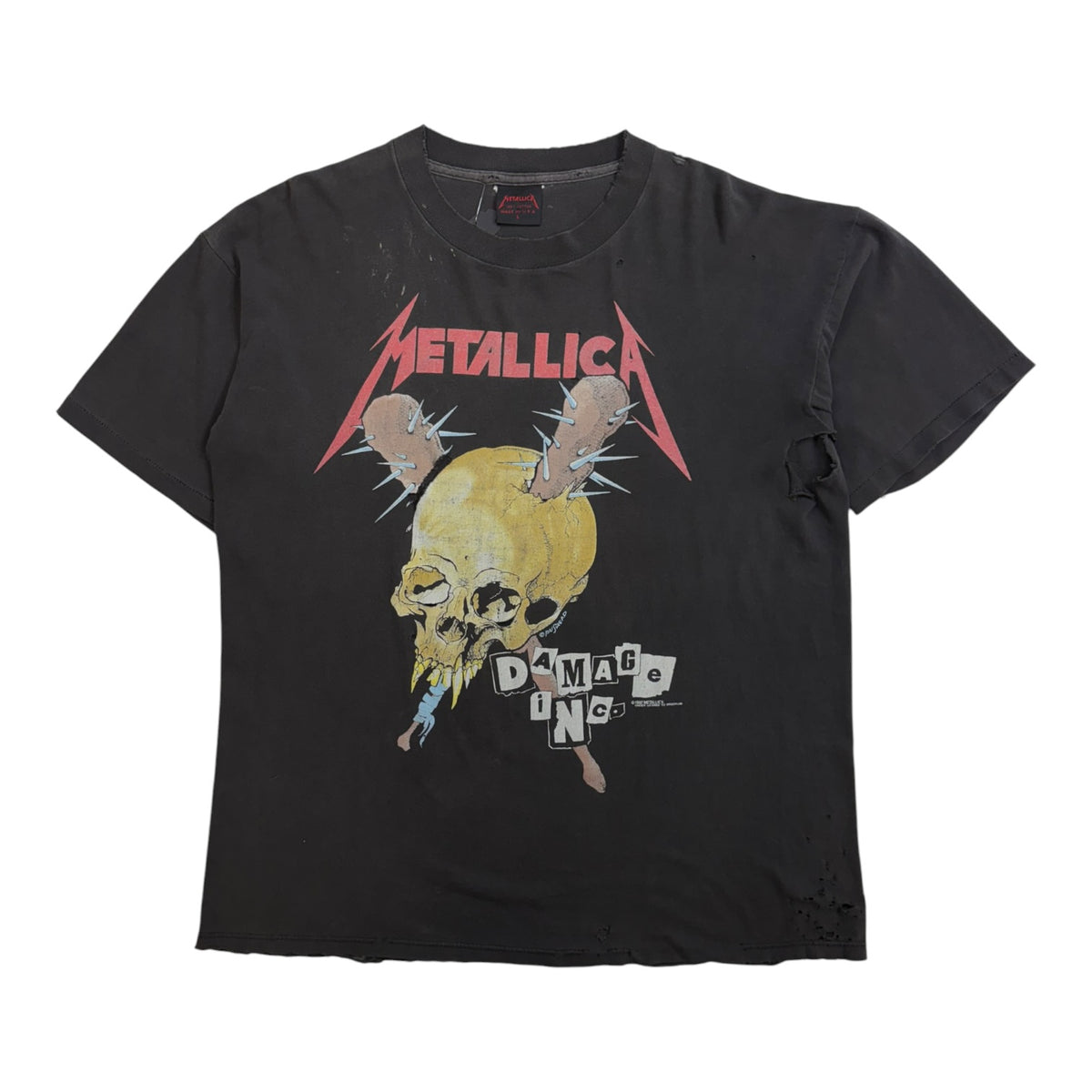 Vintage 1987 Metallica Damage Inc. Tour T-Shirt Black