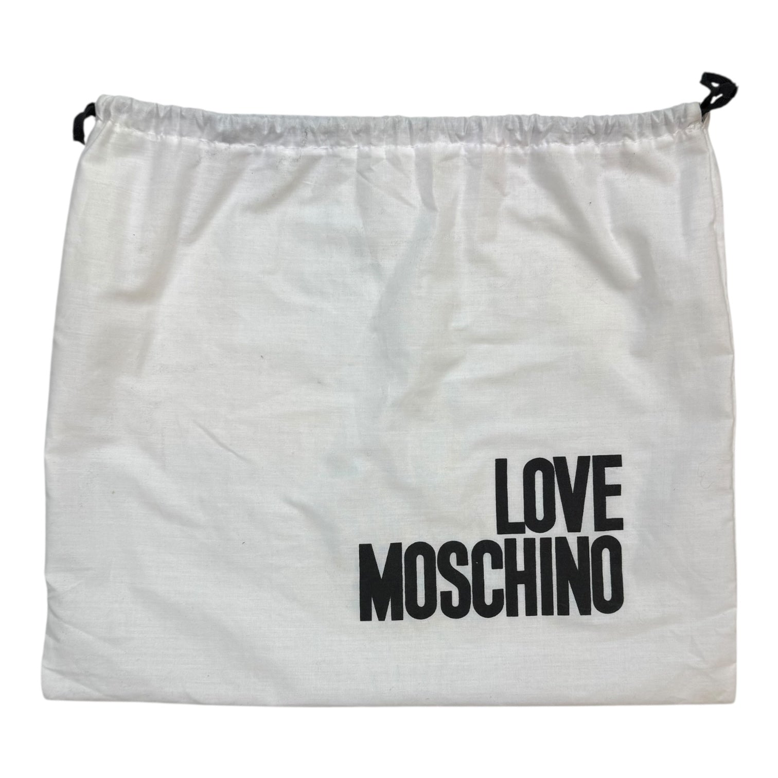 Love Moschino Faux Leather-trimmed Jacquard Shoulder Bag Black