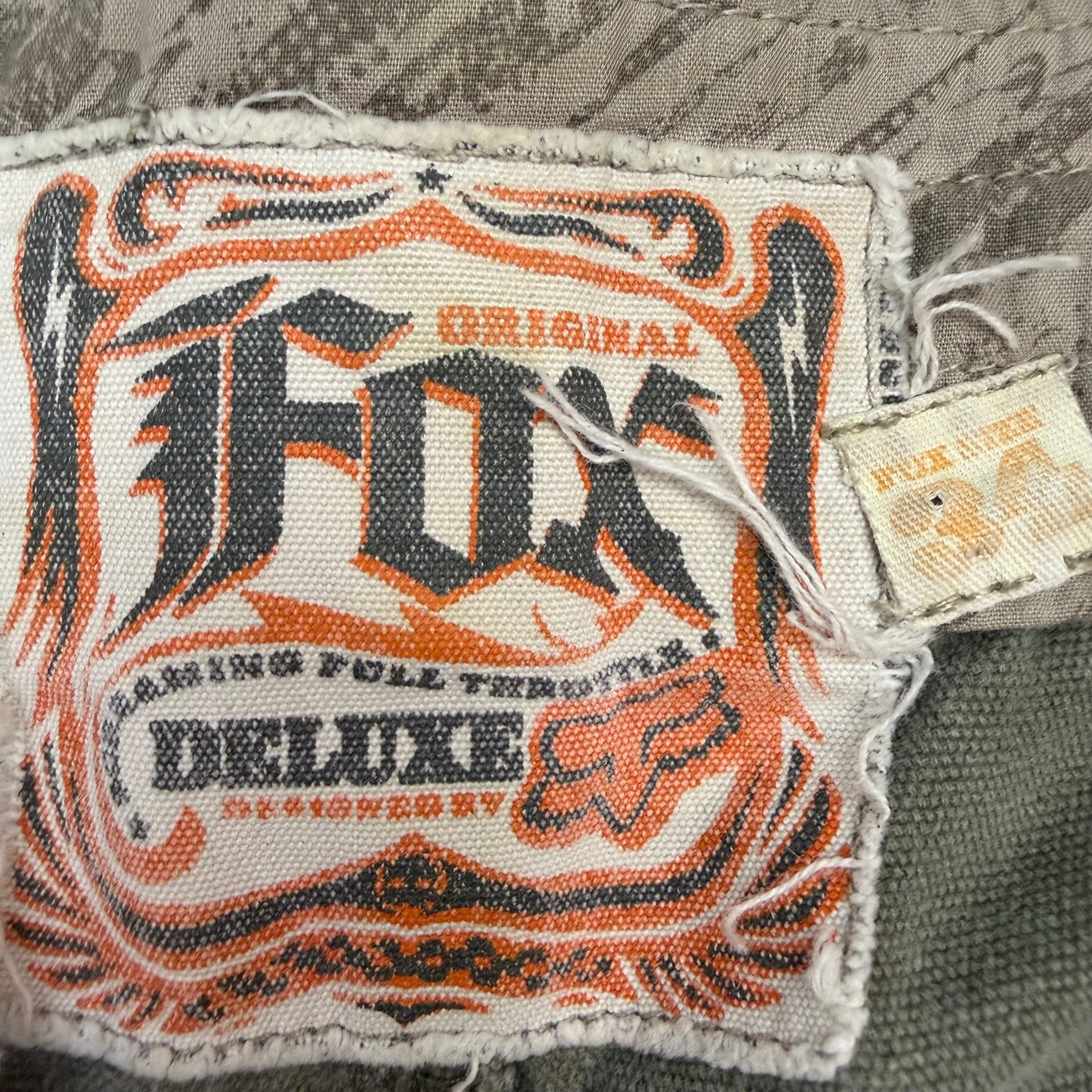 Vintage Fox Racing Deluxe Cargo Shorts Green Camo
