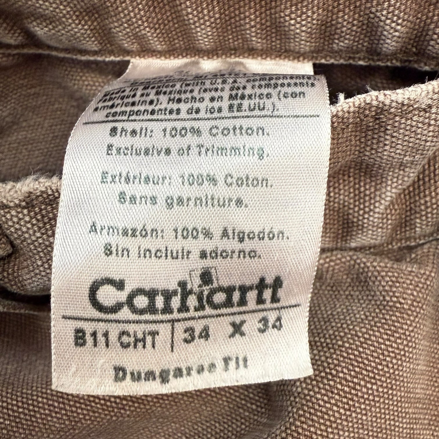 Vintage Carhartt Dungaree Pants Chocolate Brown