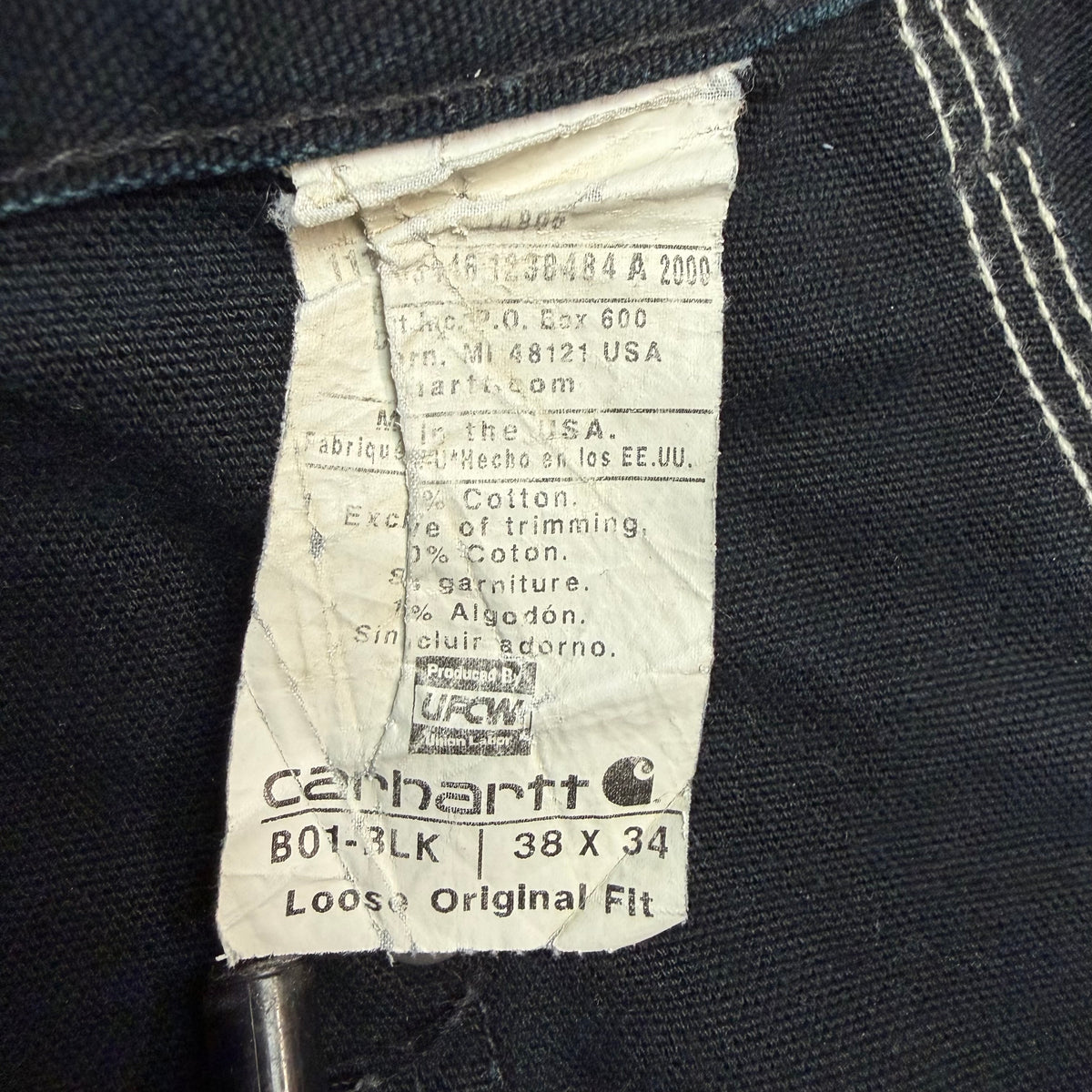 Vintage Carhartt Double Knee Pants Black