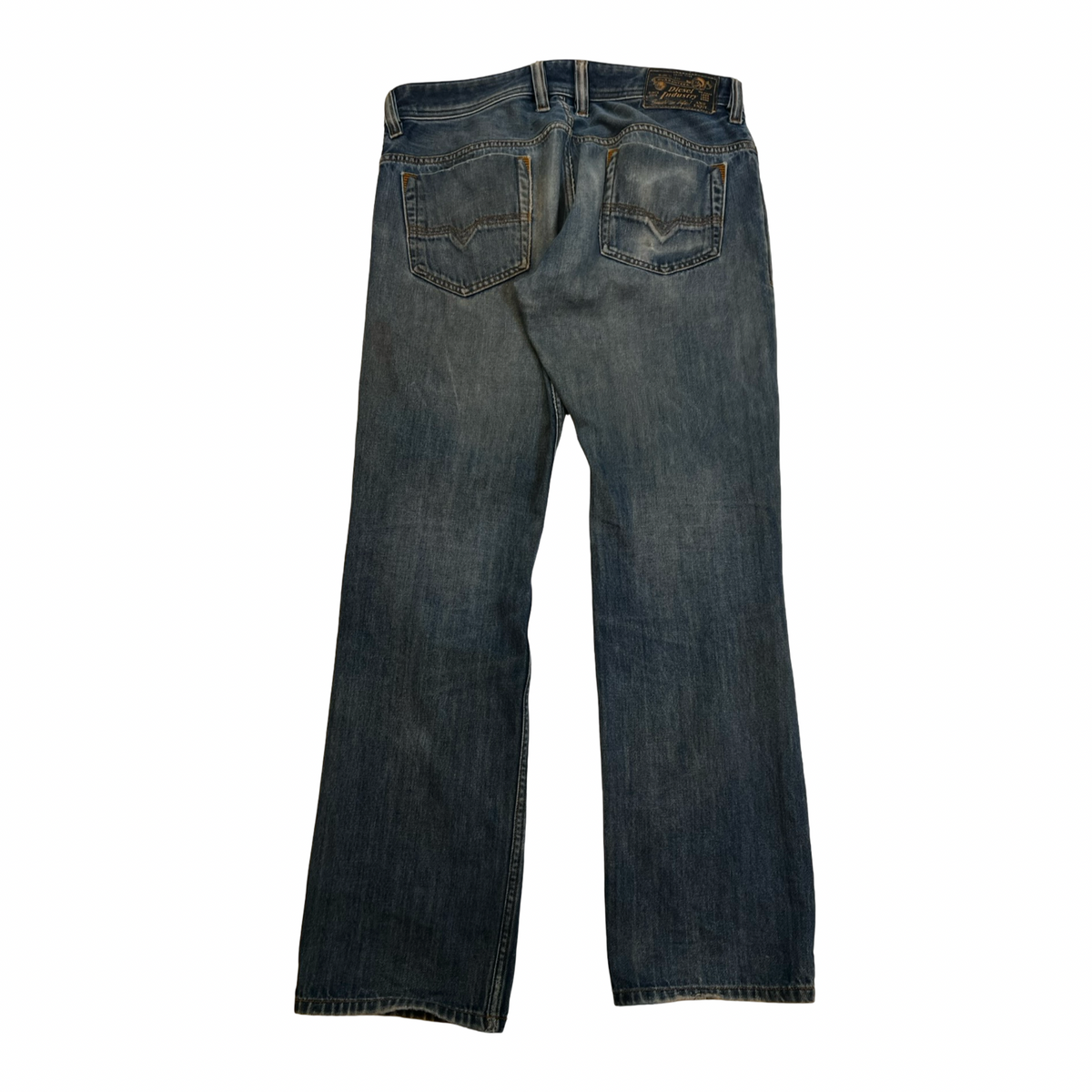 Vintage Diesel Industry Straight Leg Distressed Denim Jeans