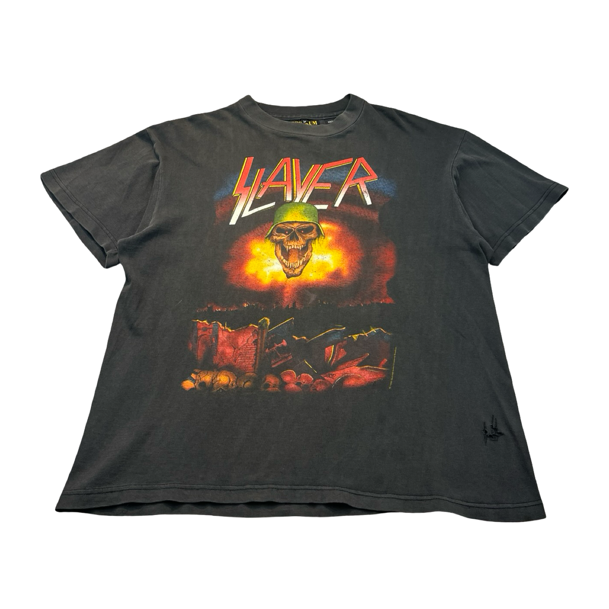 Vintage Slayer Solider Faded T-Shirt Black