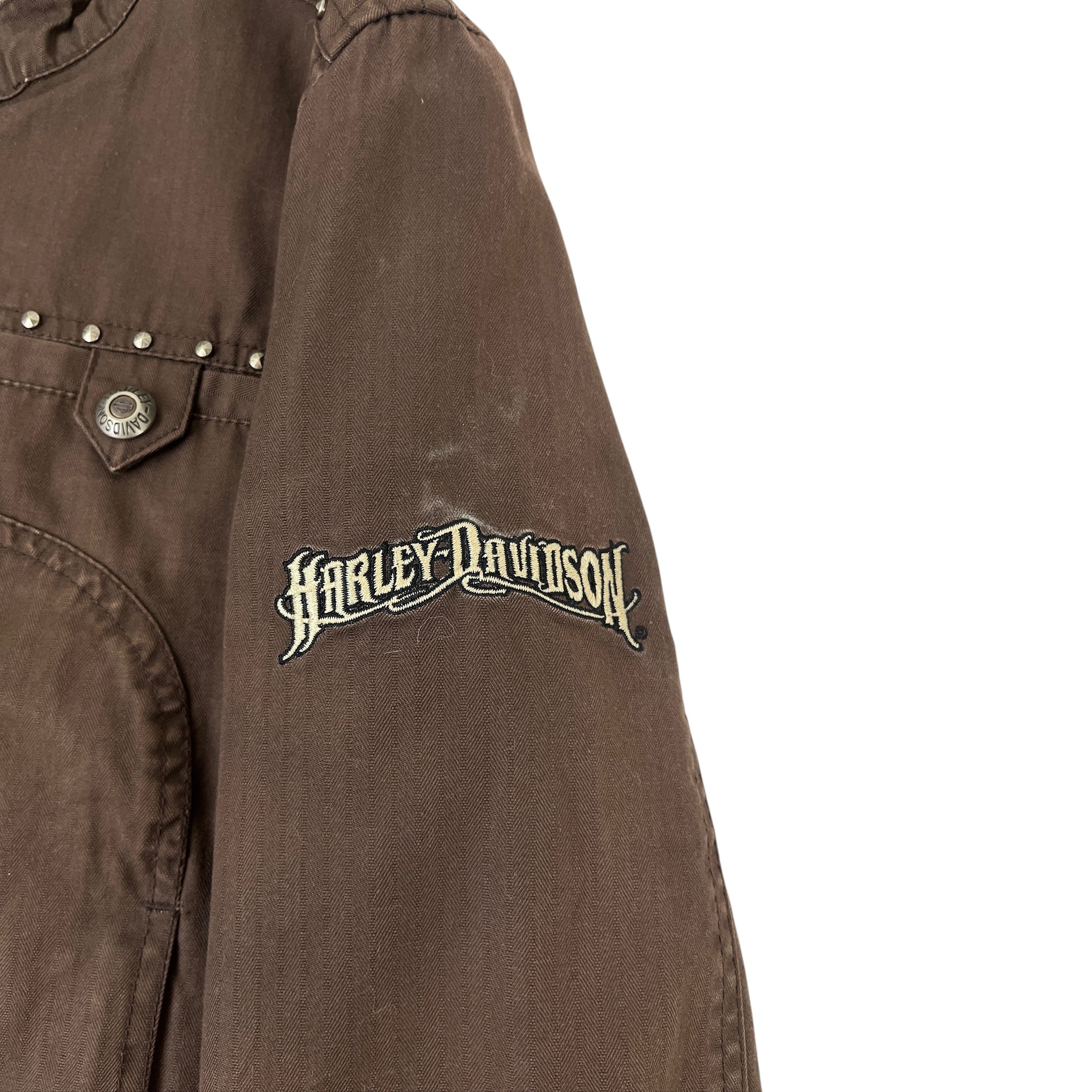 Harley-Davidson Tempest Canvas Riding Jacket Brown