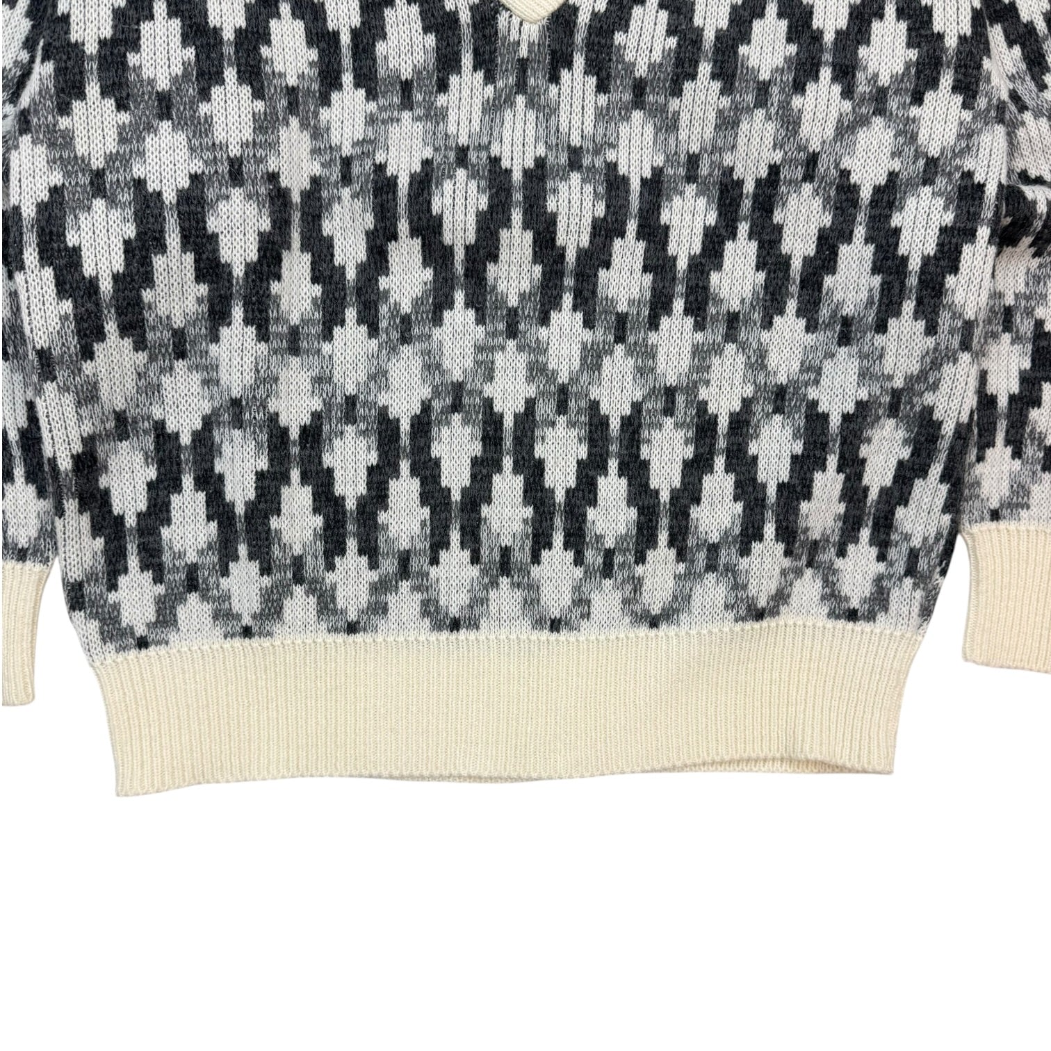 Vintage Givenchy Shawl Kneck Sweater White/Black